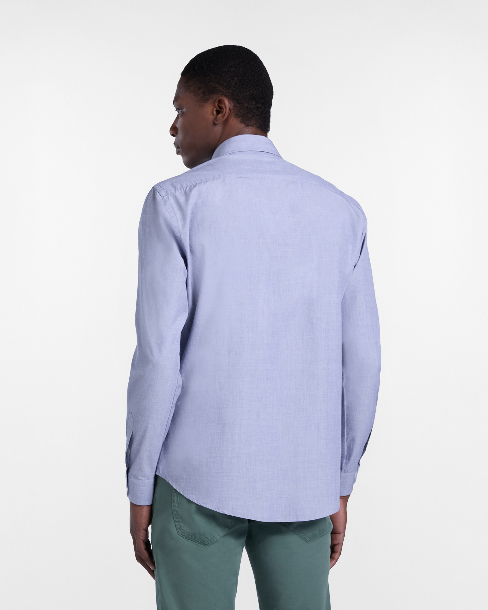 Men's solid color shirt, Navy Blue, large image number 2