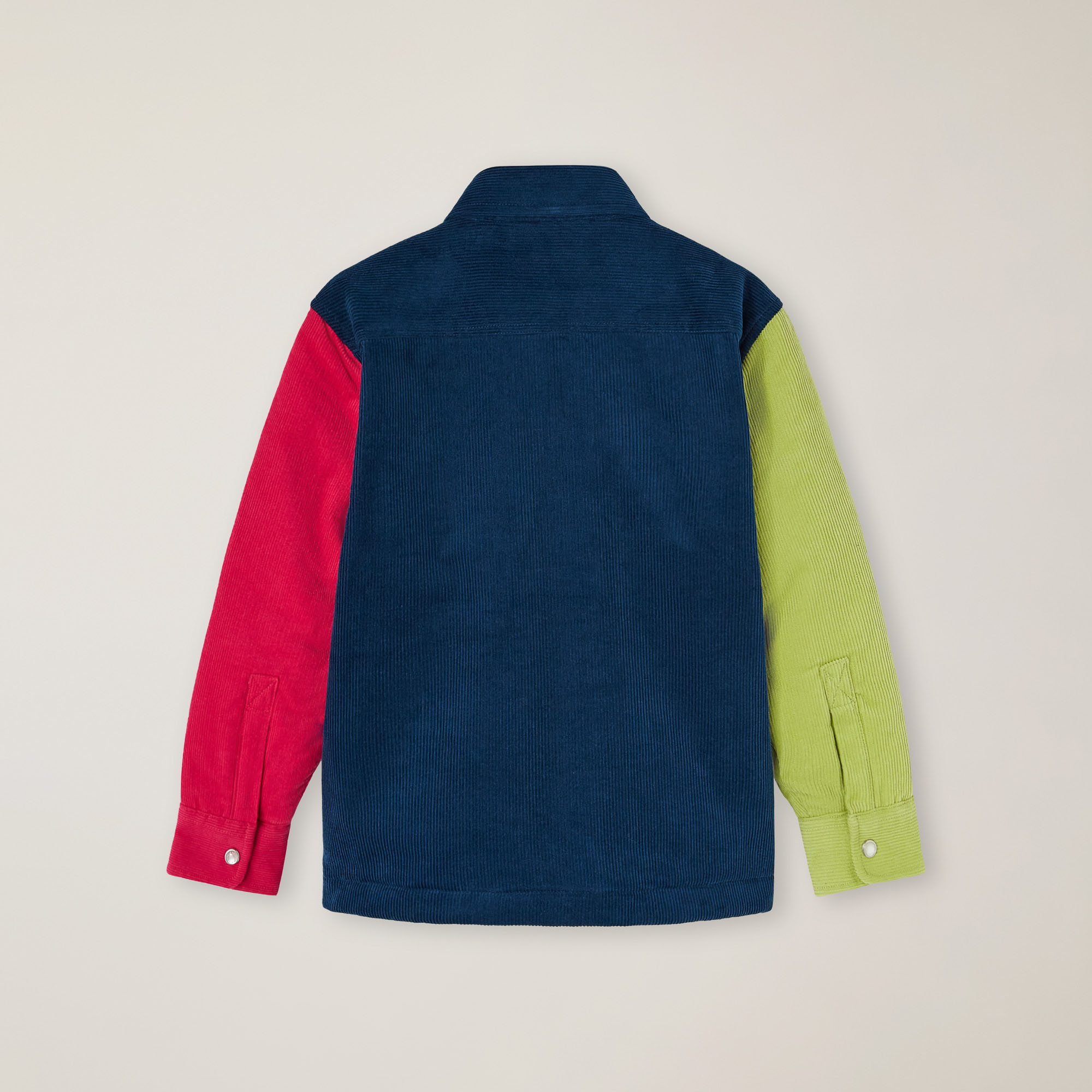 Multicolor velvet overshirt, Multicolor, large image number 1