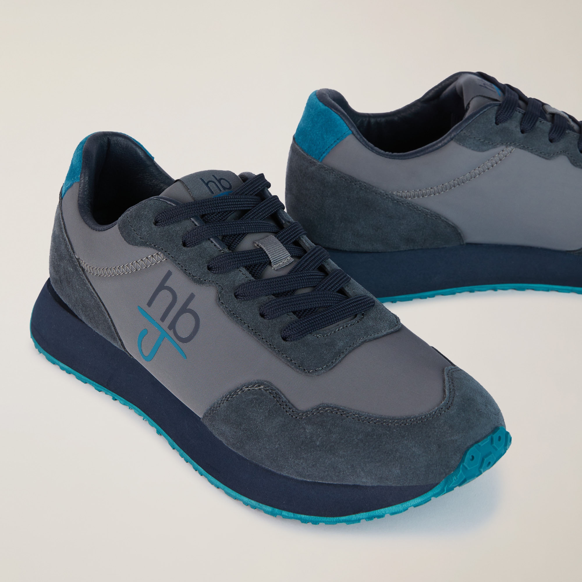 Sneakers Con Dettagli A Contrasto, Light Blue, large image number 3