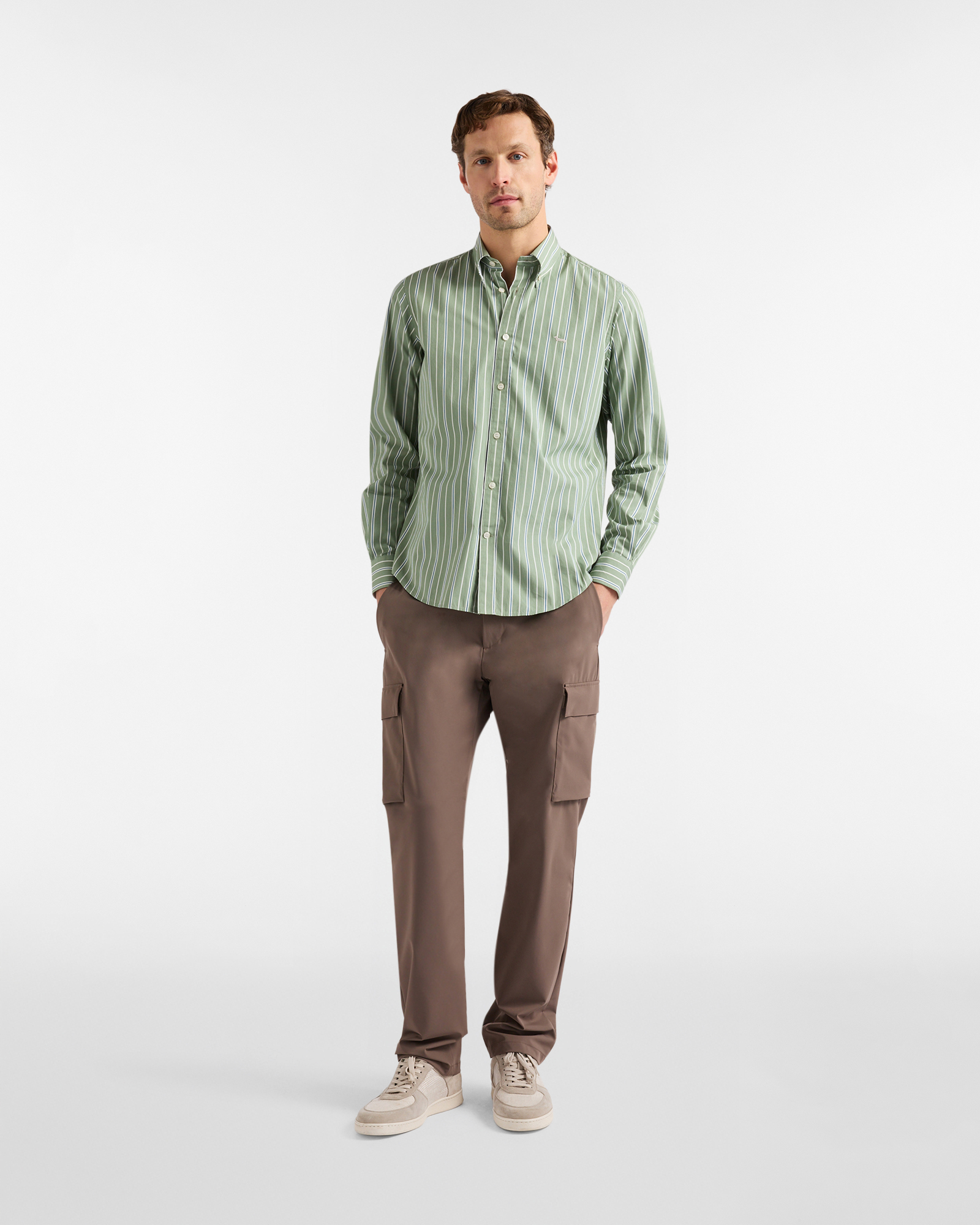 Regular fit striped shirt, Green, large image number 3