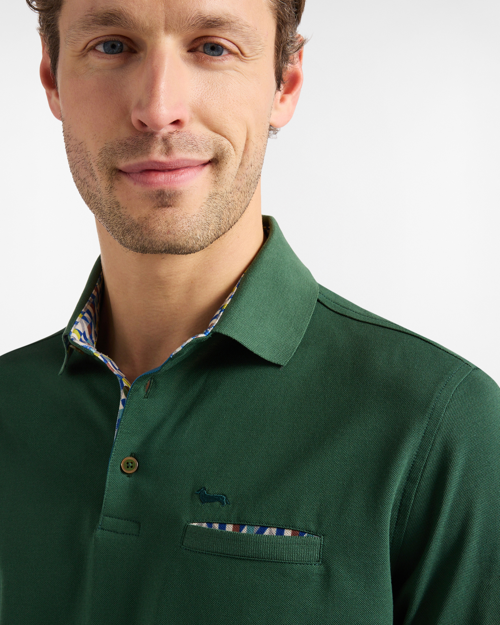 Polo shirt with breast pocket, Green, large image number 2