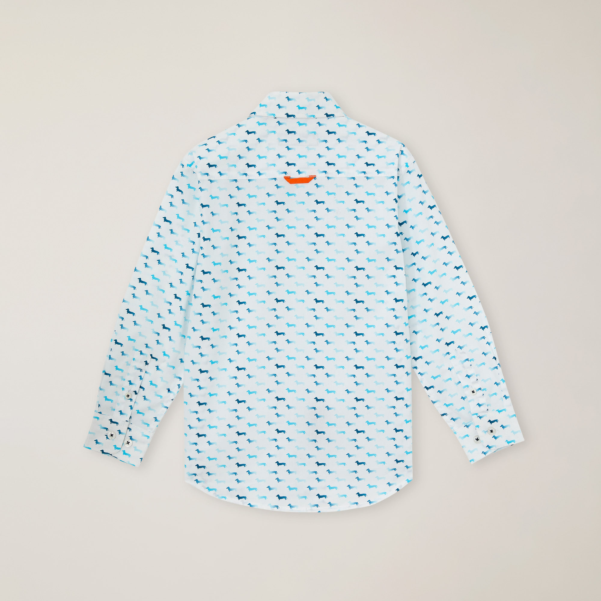 Chemise avec logo imprimé all-over, Bleu clair, large image number 1