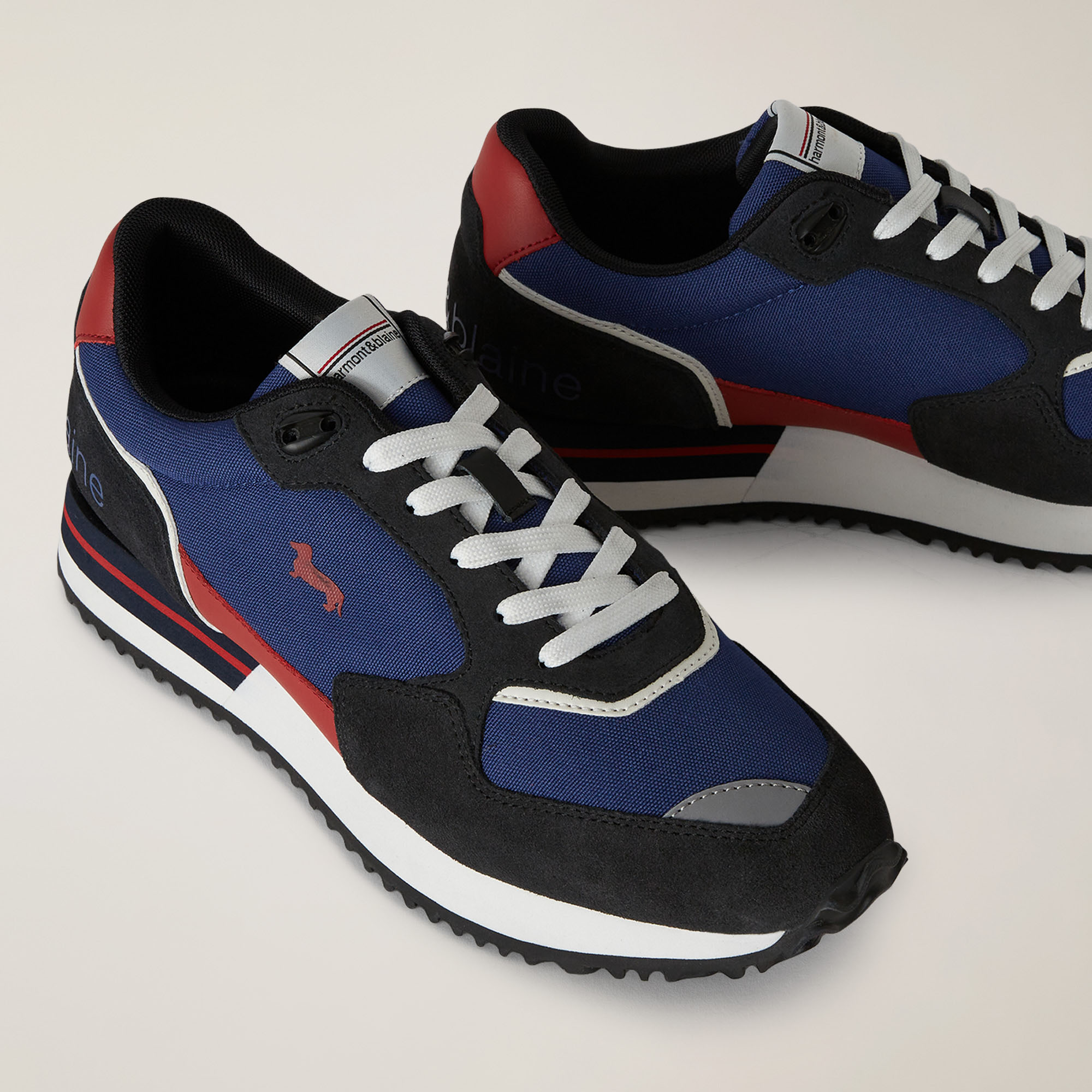 Sneaker Con Inserti A Contrasto, Blu/Rosso, large image number 3