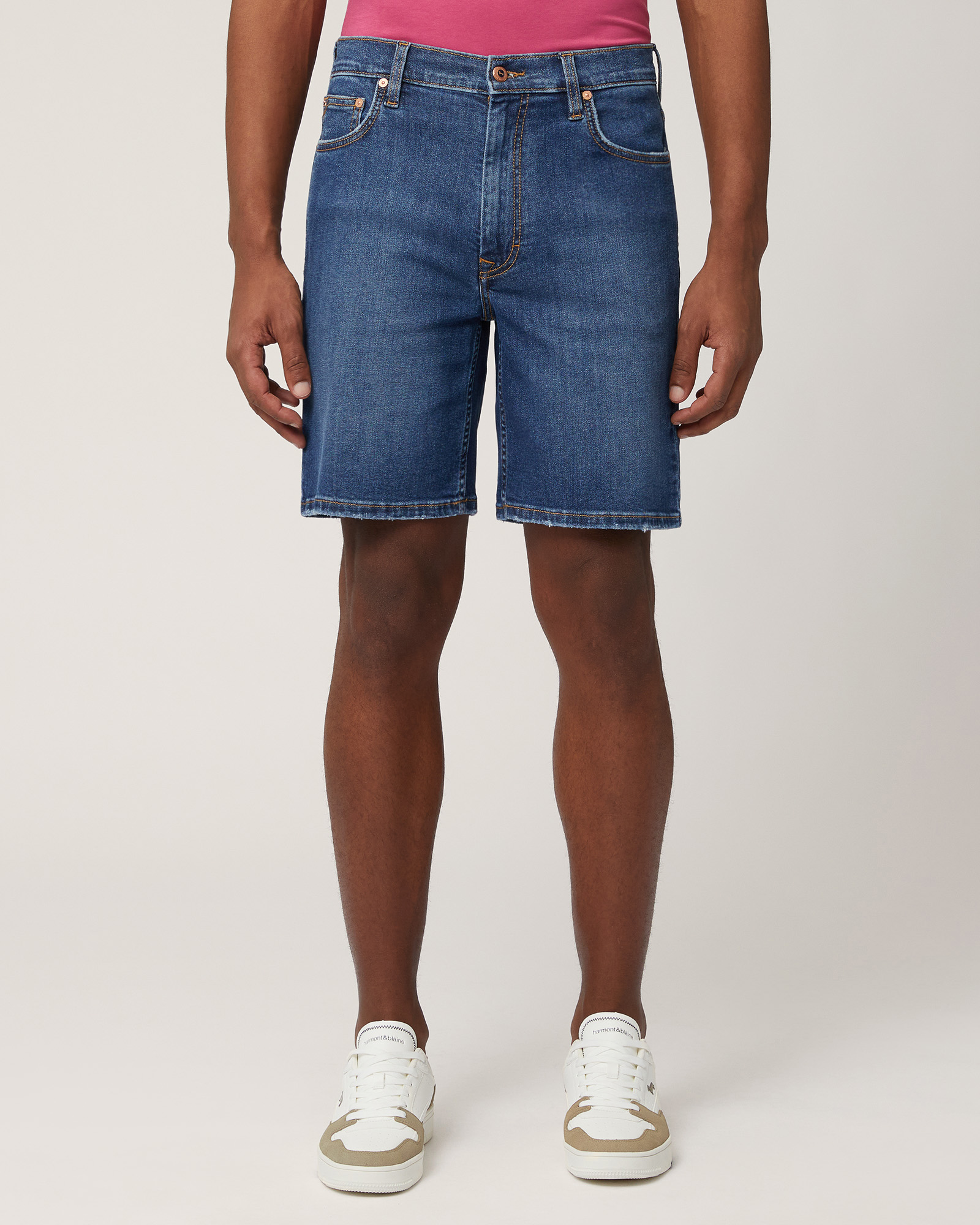Bermudas de denim corte recto