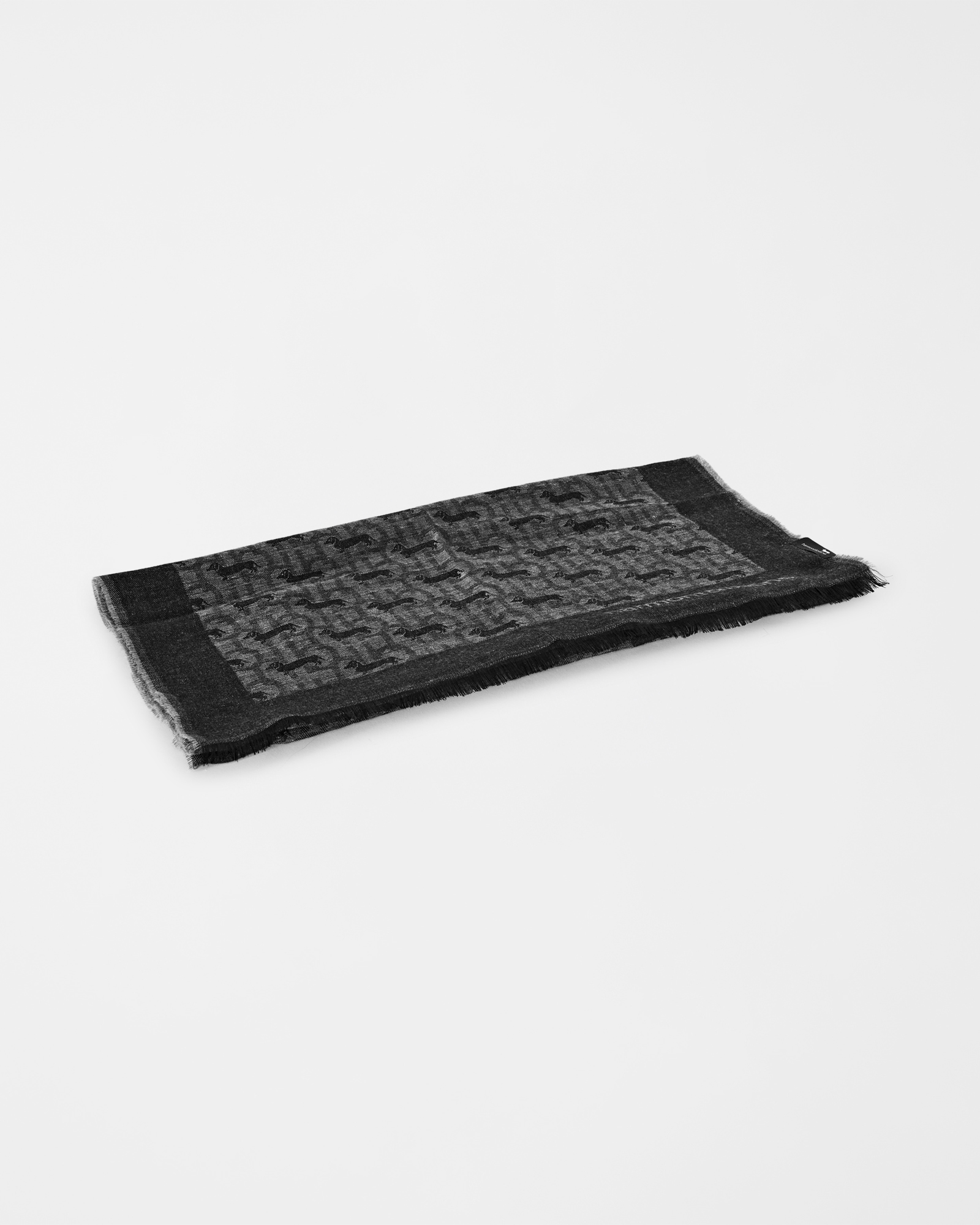 MONOGRAM Jacquard Scarf, GRAY, large image number 2