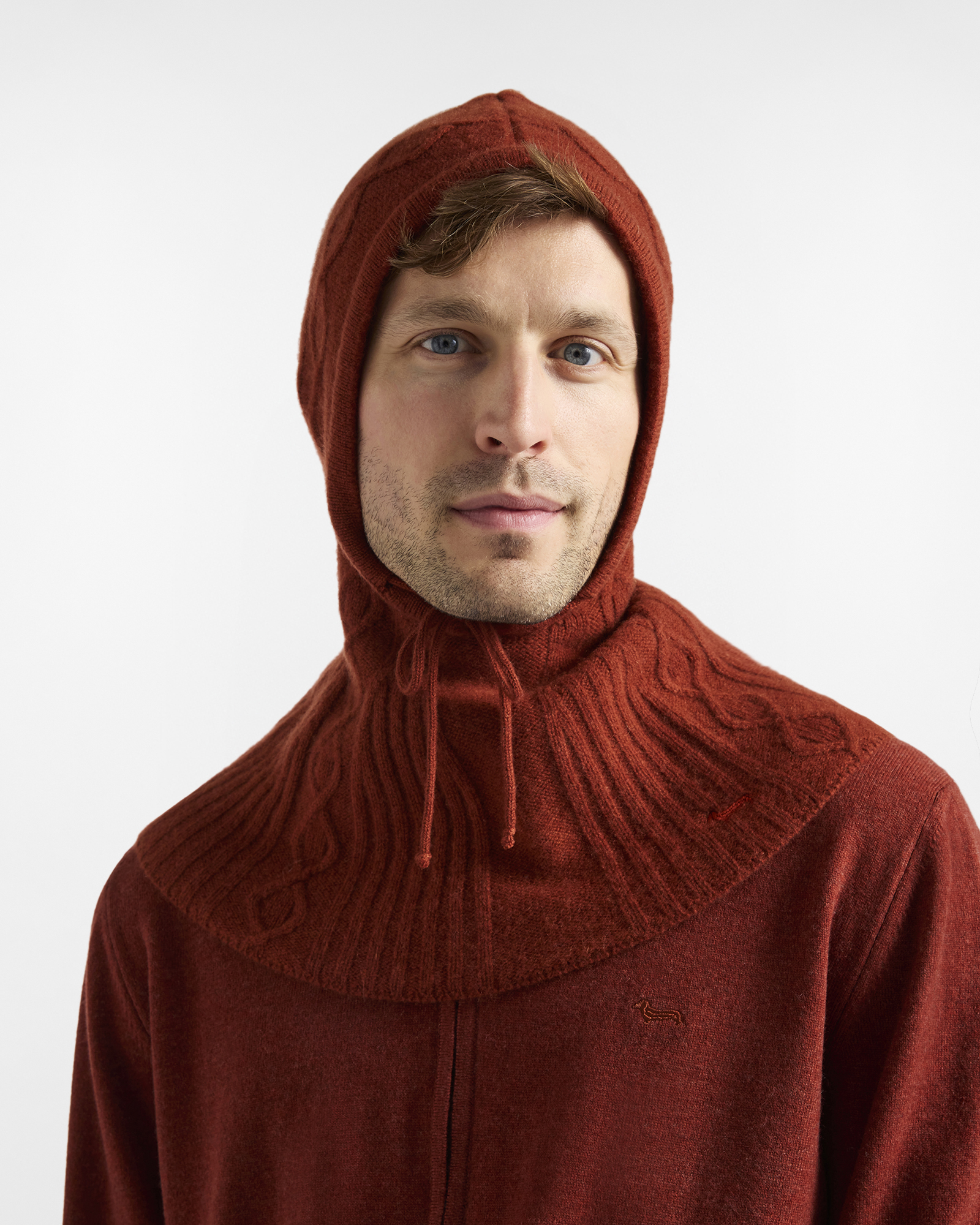 Balaclava in puro cashmere &ldquo;Cortina a Colori&rdquo;, Giallo Curry, large image number 2