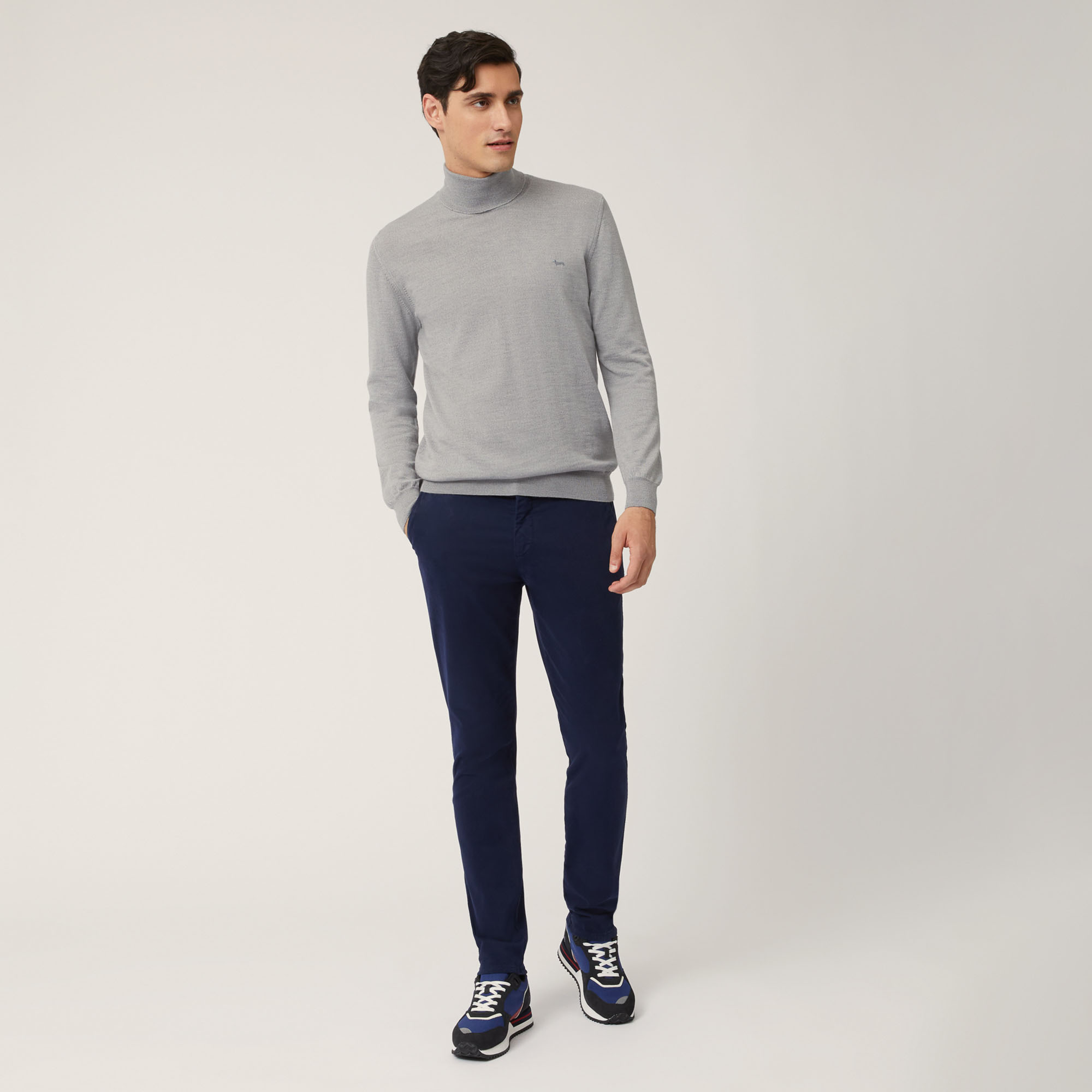 Merino Wool Turtleneck, Gray, large image number 3