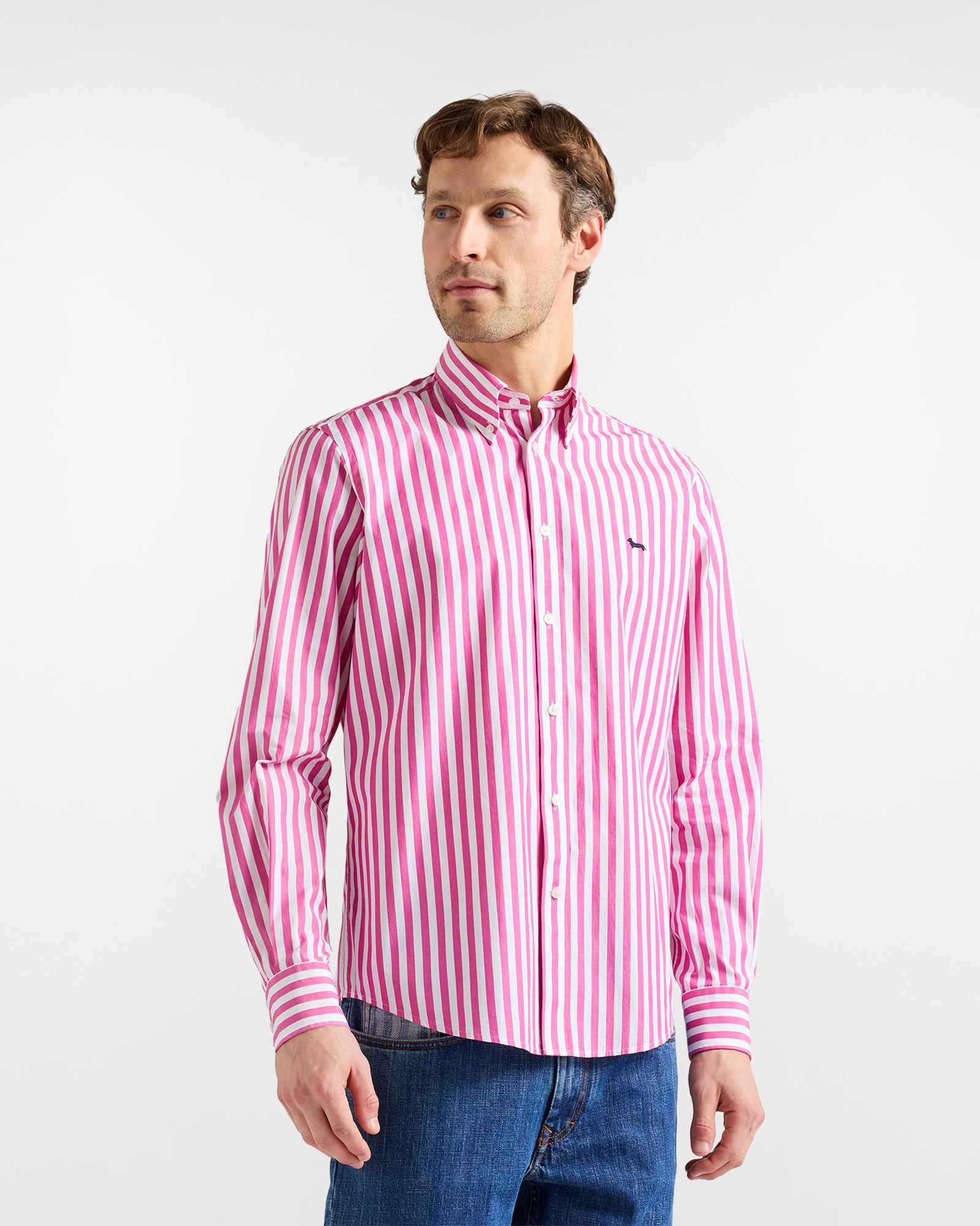 Men's "Sorbet" striped shirt, Pink, large