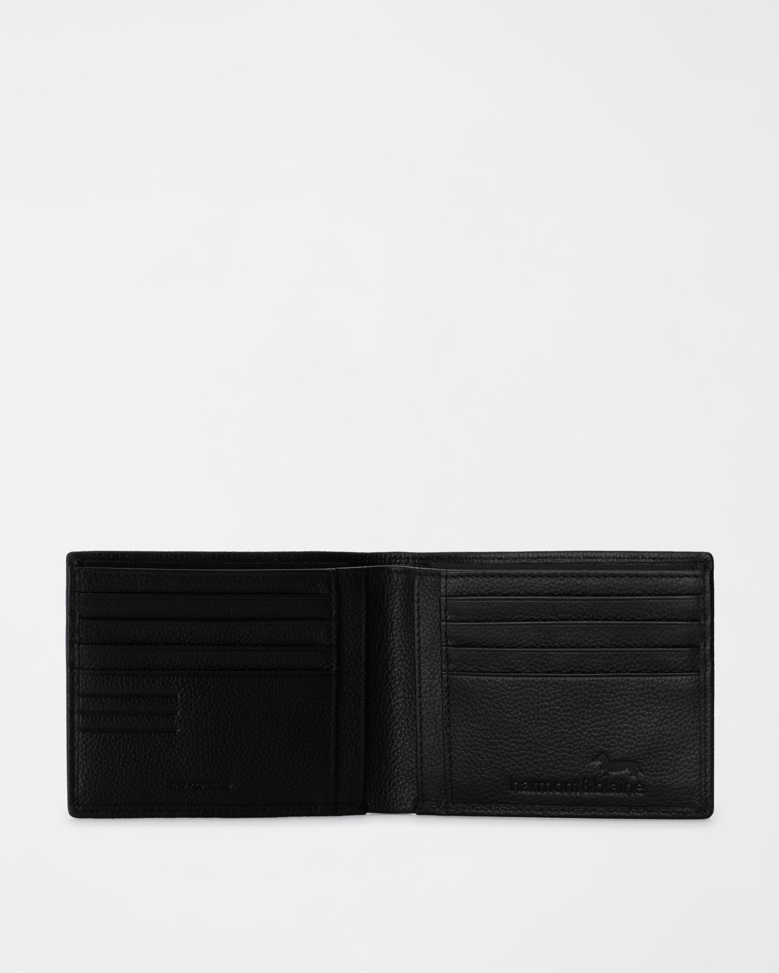 Men&rsquo;s Genuine Leather Wallet with All-Over Dachshund Design, BLACK, large