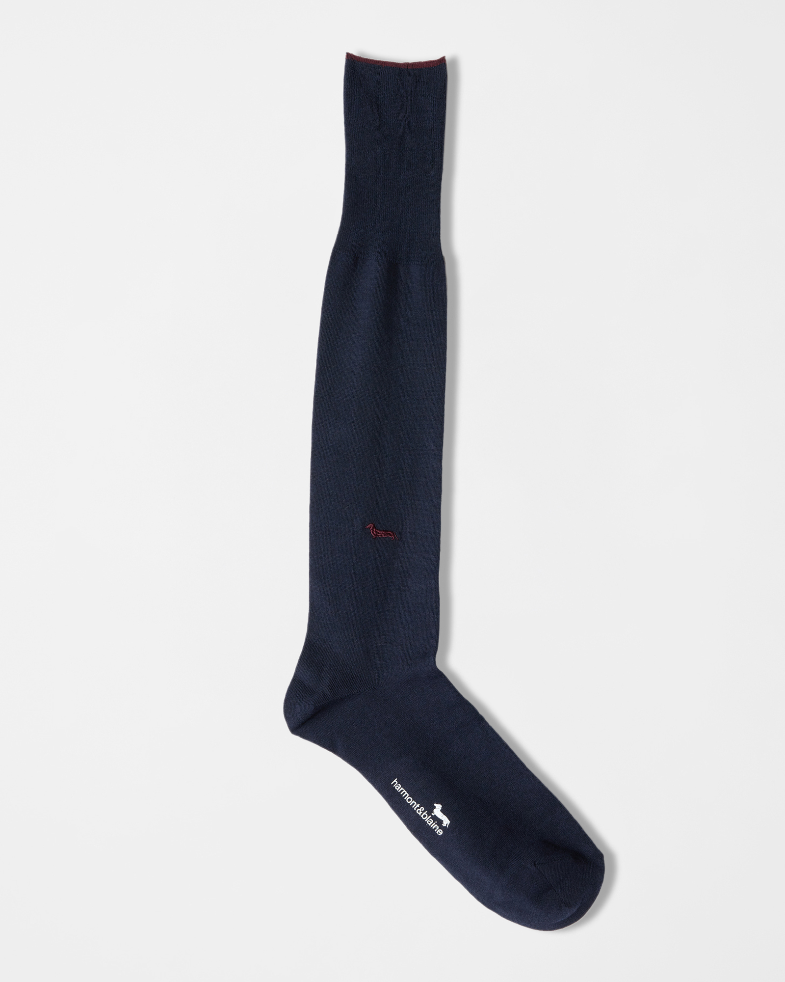 Men's dark brown cotton blend socks