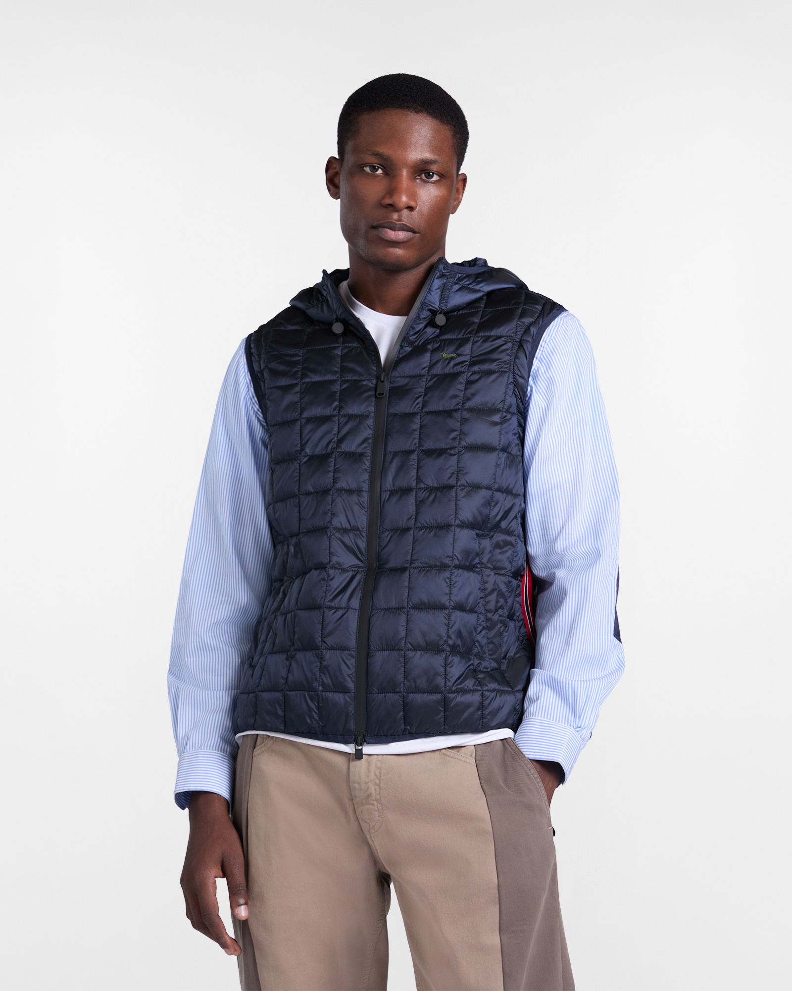 Smanicato Uomo con maniche camicia Re‑Loved Puffed Shirt, Uomo, Blu, Taglia: XS