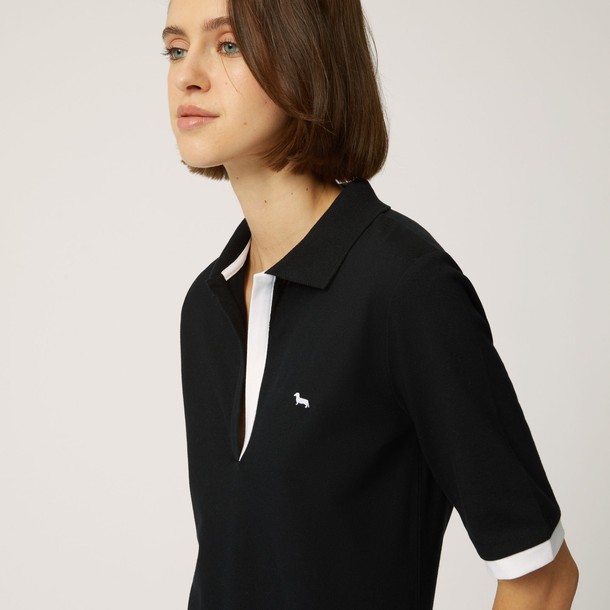 Polo Shirt With Contrasting Details, Black, large image number 2