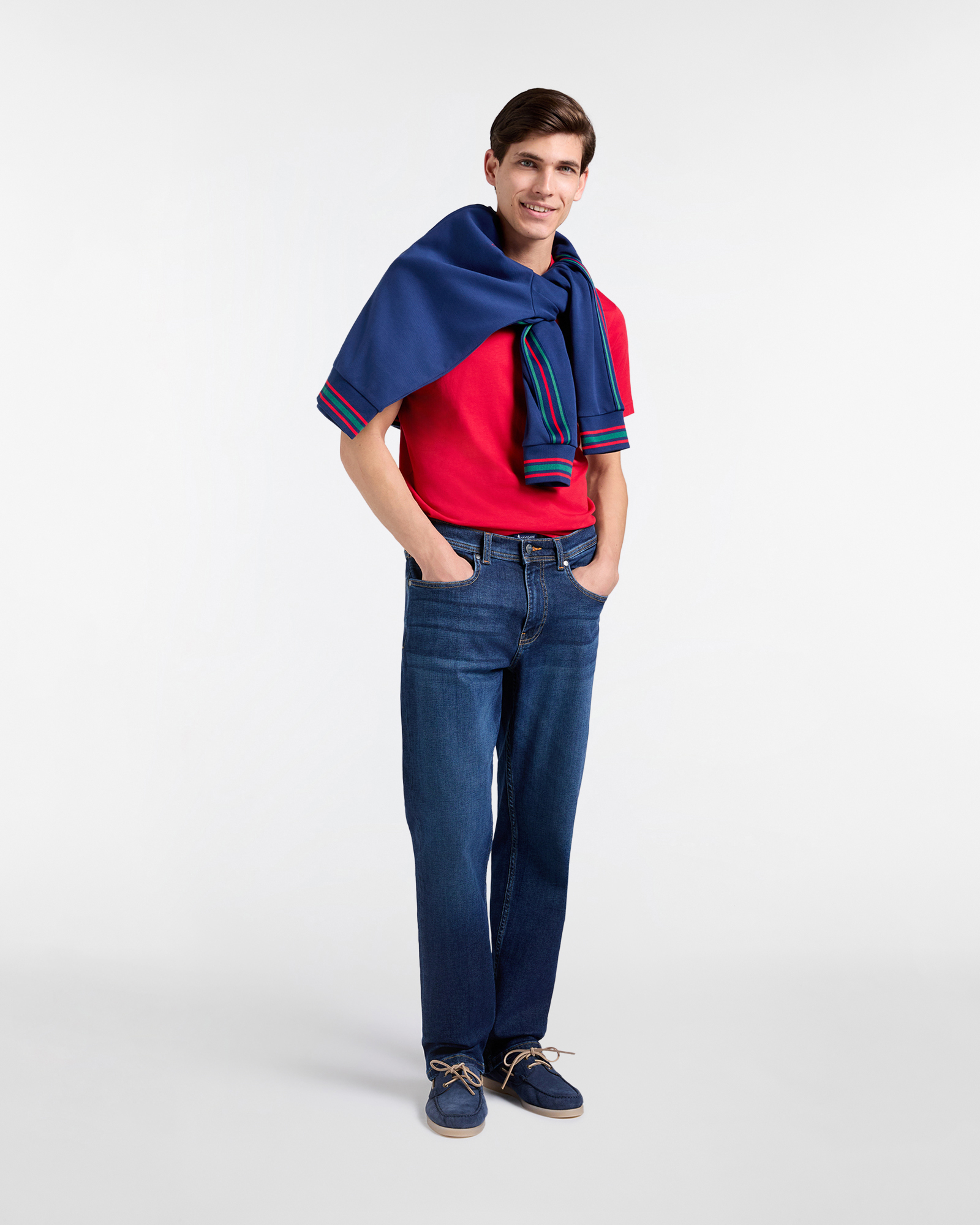 Denim Uomo Cinque Tasche Regular Fit, Blu denim, large image number 3