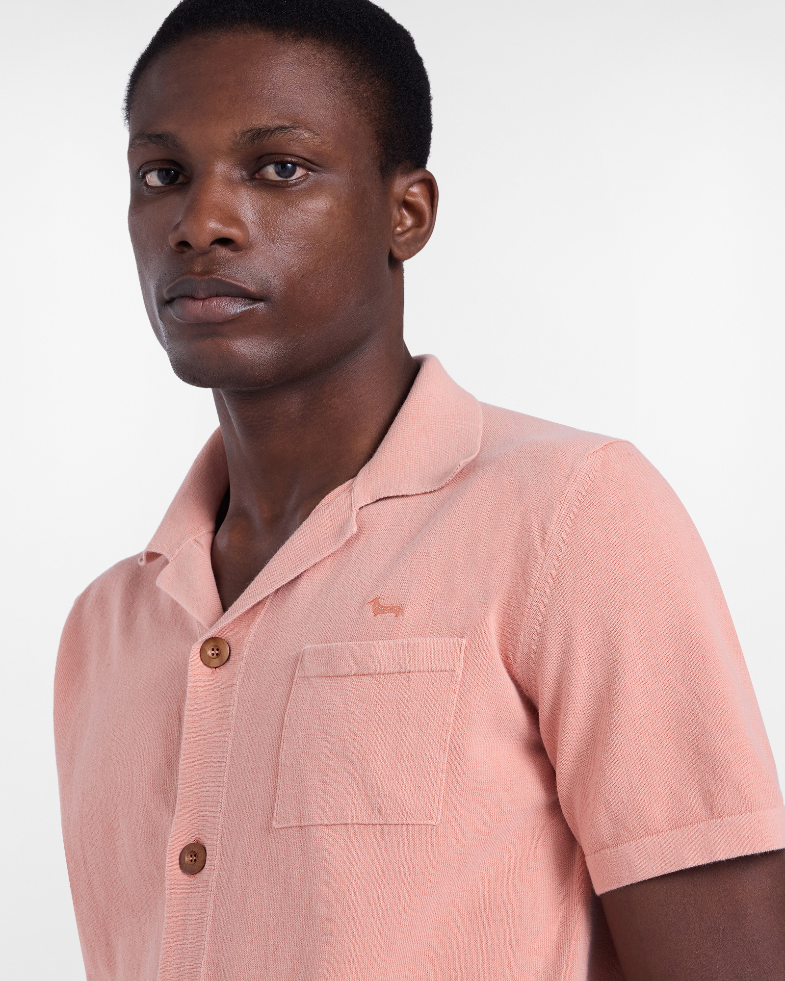 Men's Earth Dye capsule knit shirt, Red, large image number 2