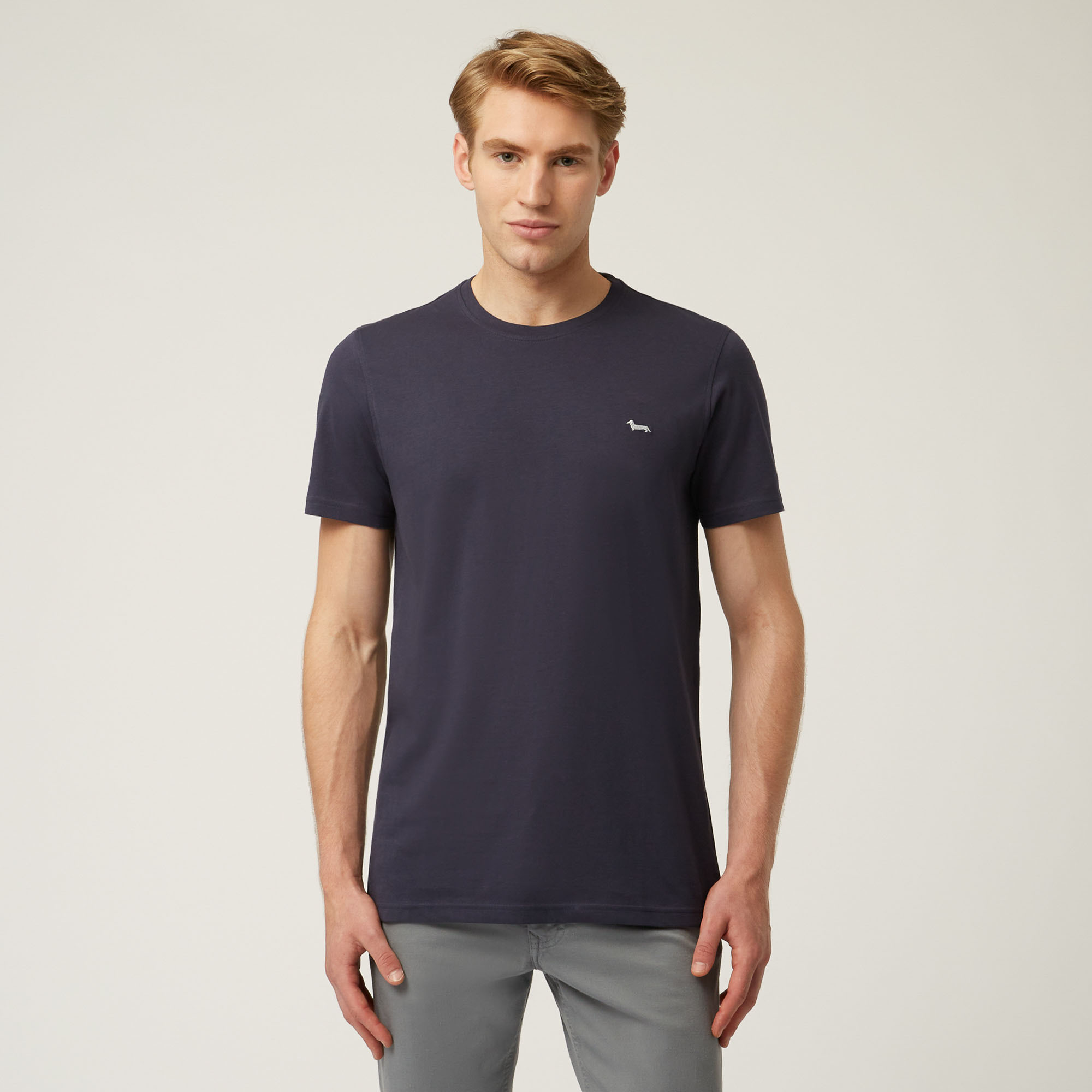 Camiseta Essentials de algodón liso, Azul, large