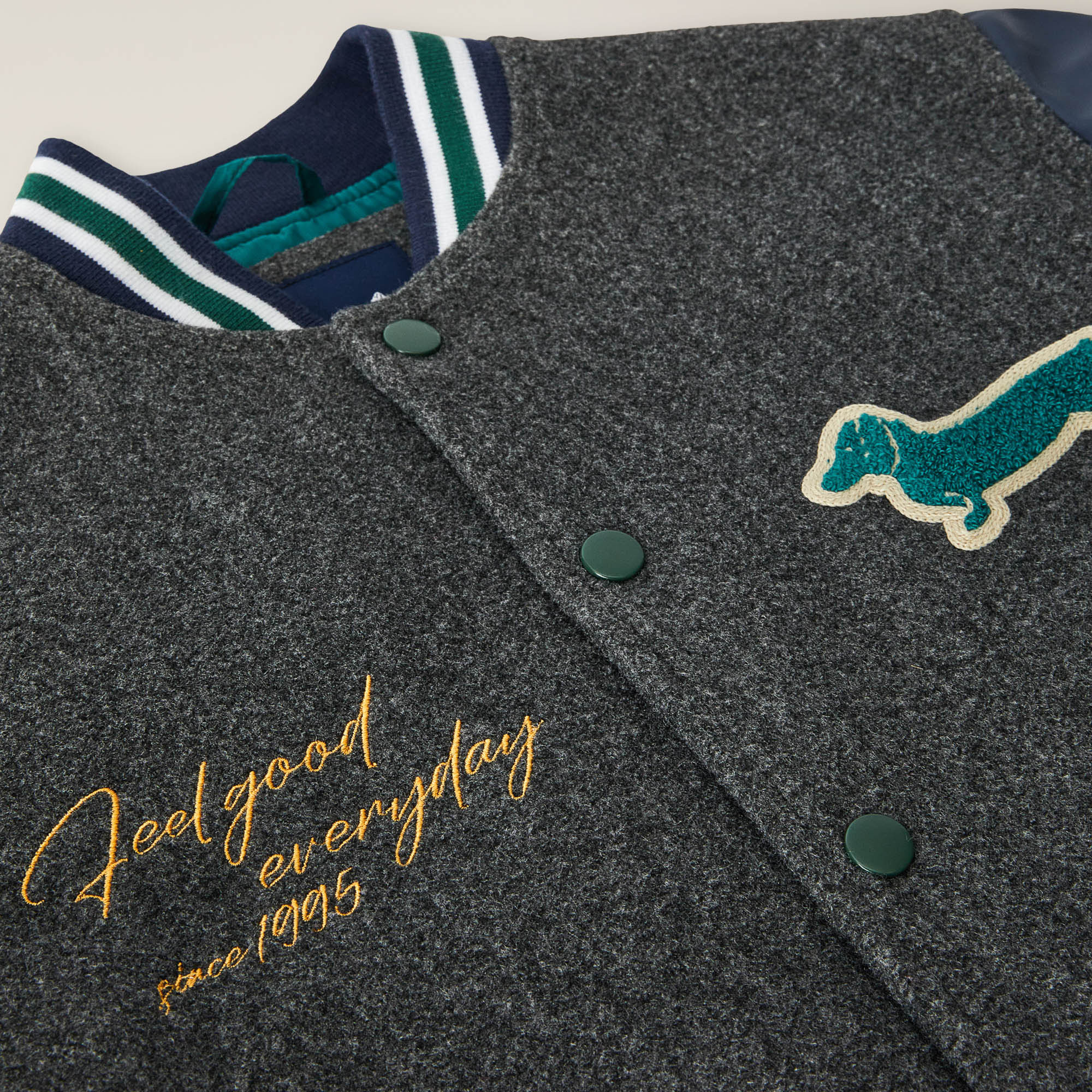 Varsity jacket, Gray, large image number 2