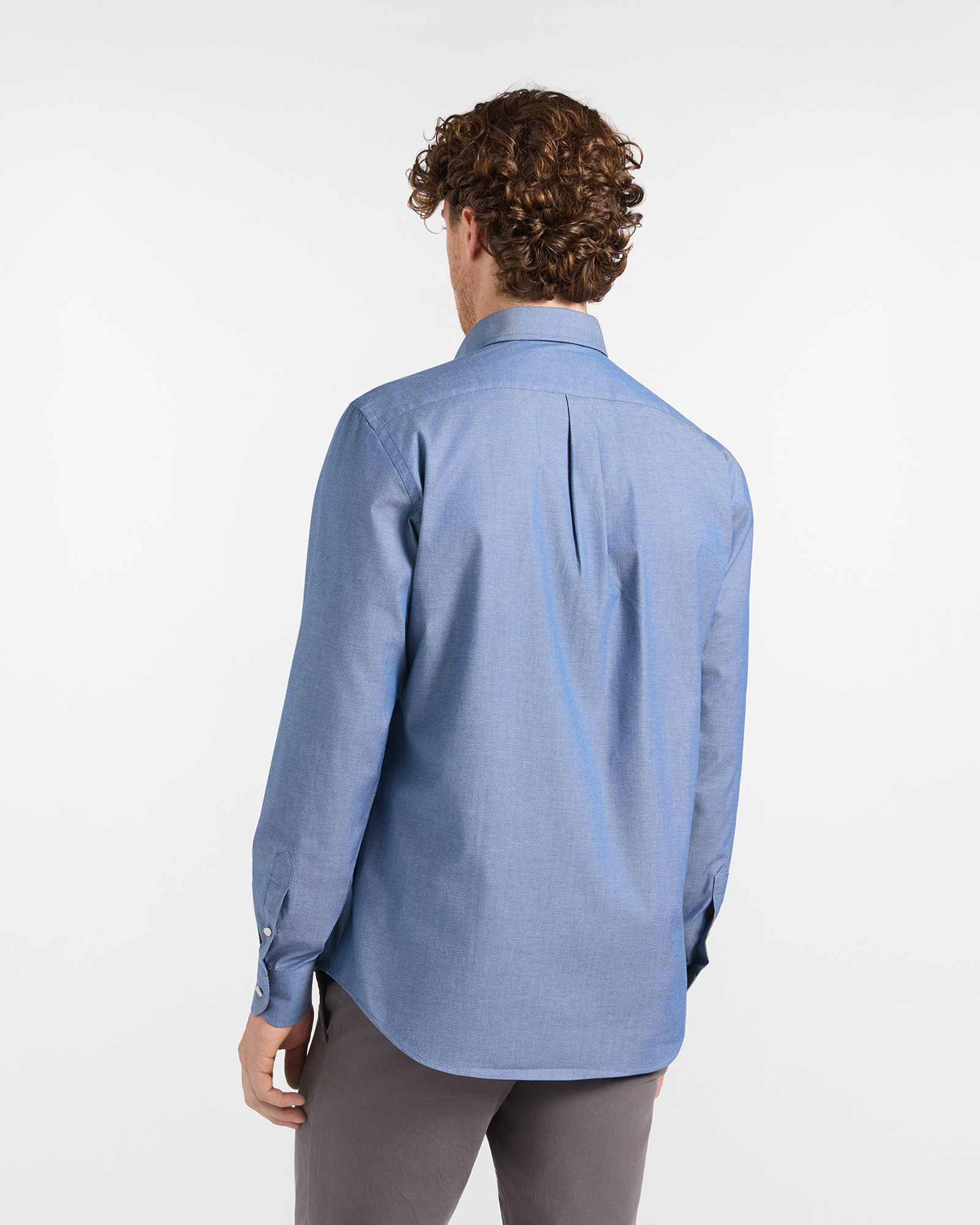 HBJ Men&rsquo;s Regular Fit Stretch Cotton Shirt, DENIM BLUE, large image number 2