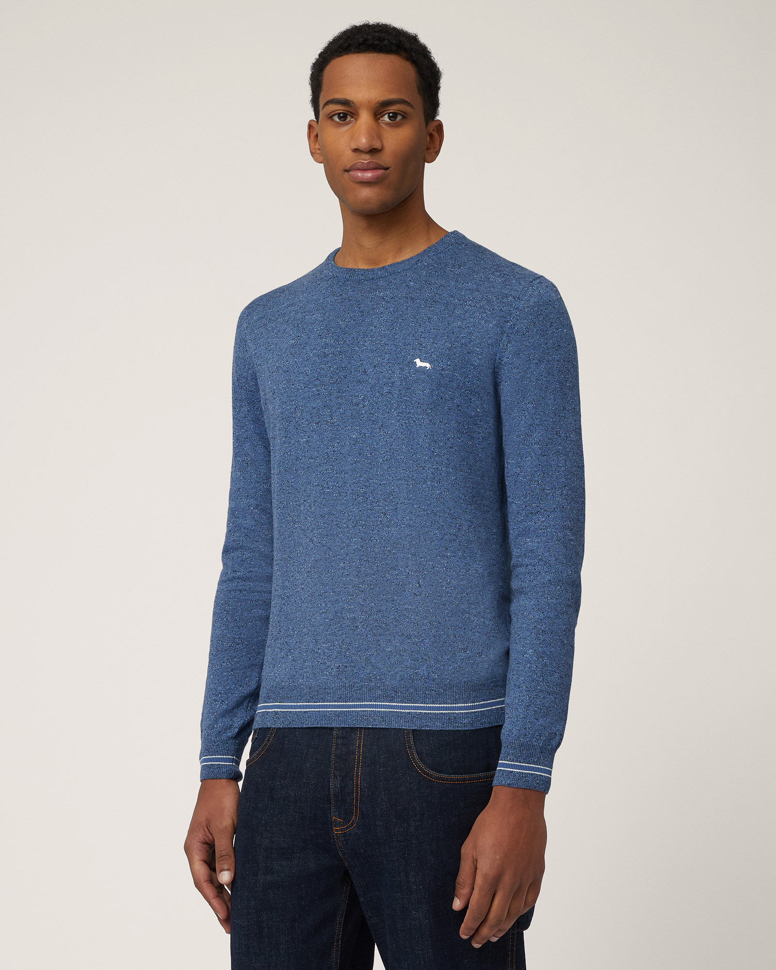 Pullover Girocollo In Tweed