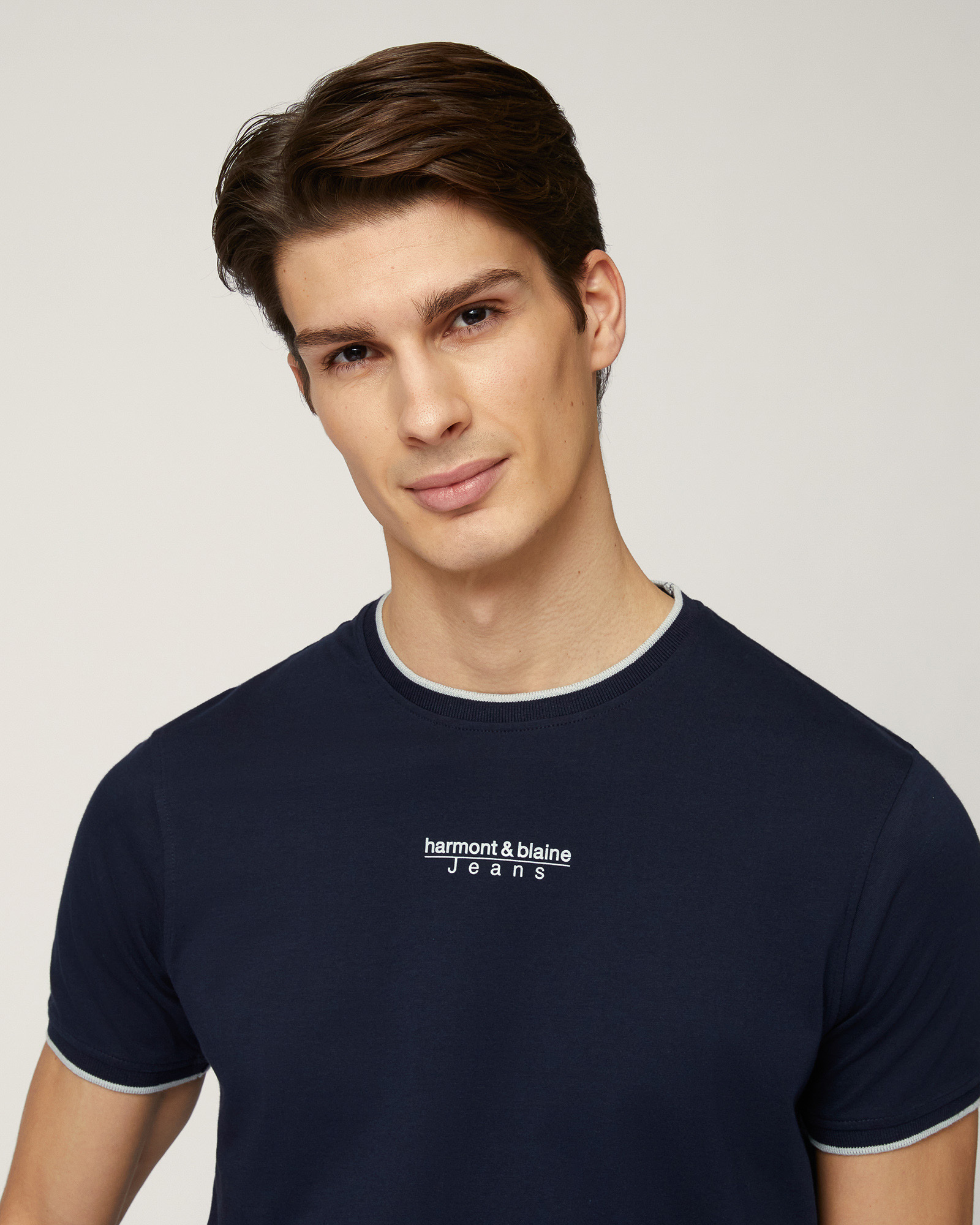T-Shirt with Lettering, Dark Blue, large image number 2
