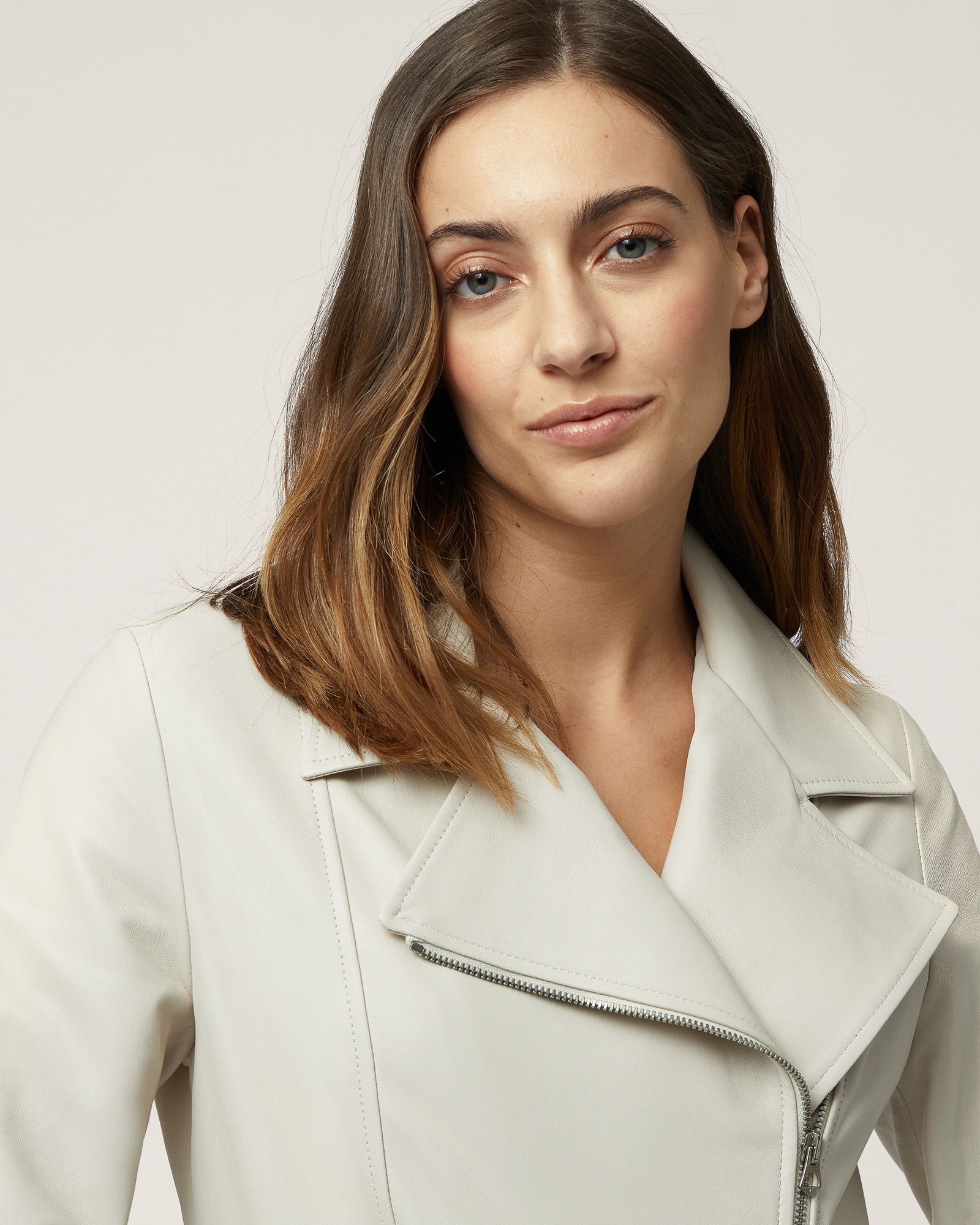 Giubbotto In Vera Pelle, Beige, large image number 2