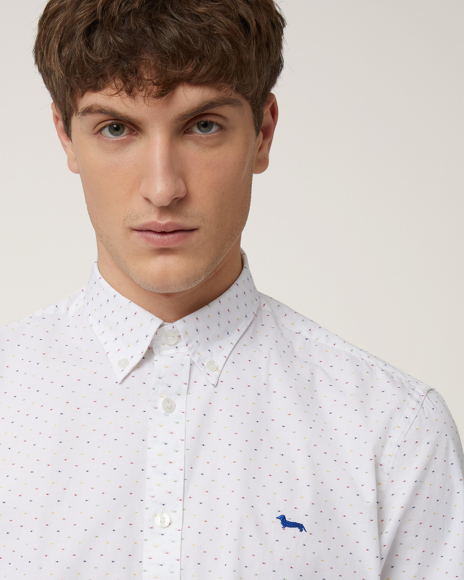 Fil Coupé Poplin Shirt, White, large image number 2