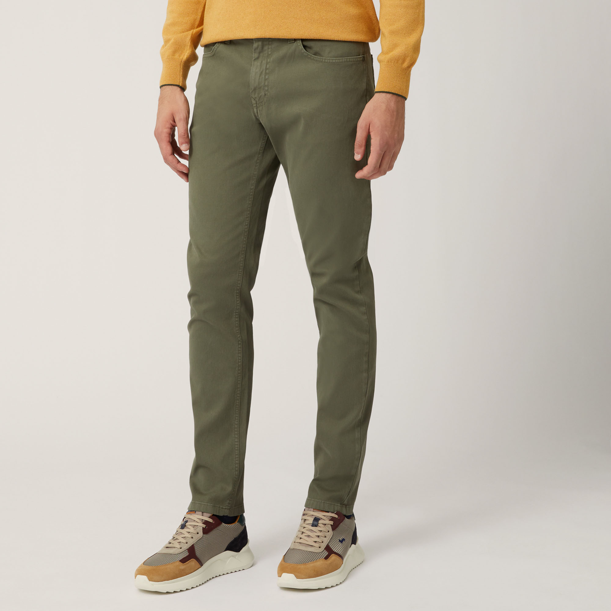 Narrow-Fit Five-Pocket Pants