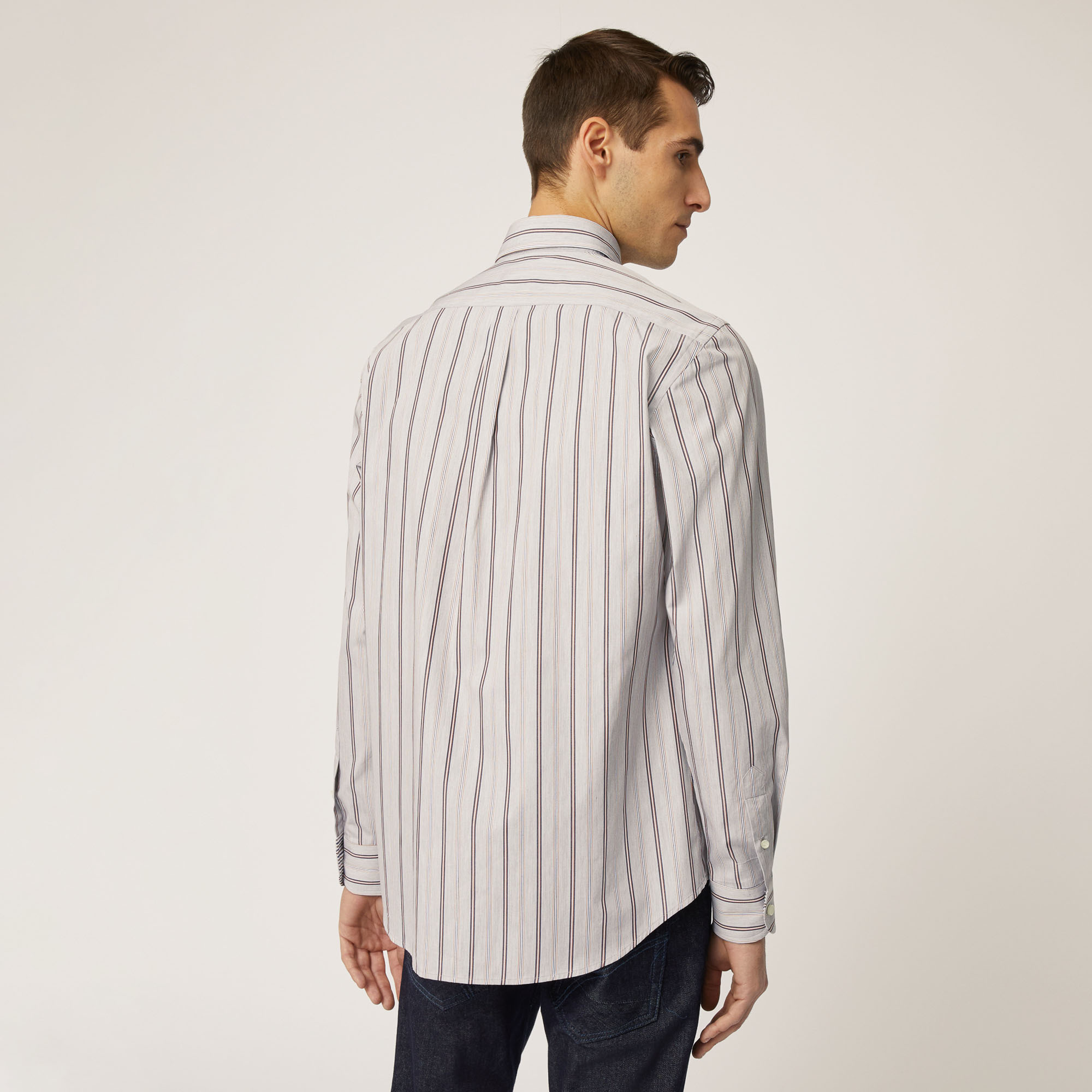 Camicia A Righe Harmont & Blaine Jeans, Grigio Acciaio, large image number 1