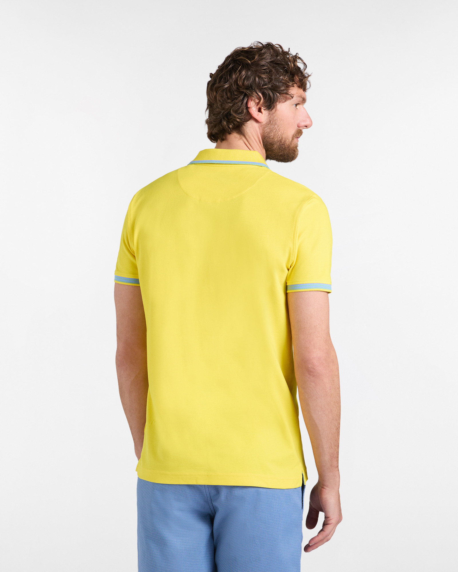 Polo uomo narrow fit con doppio logo