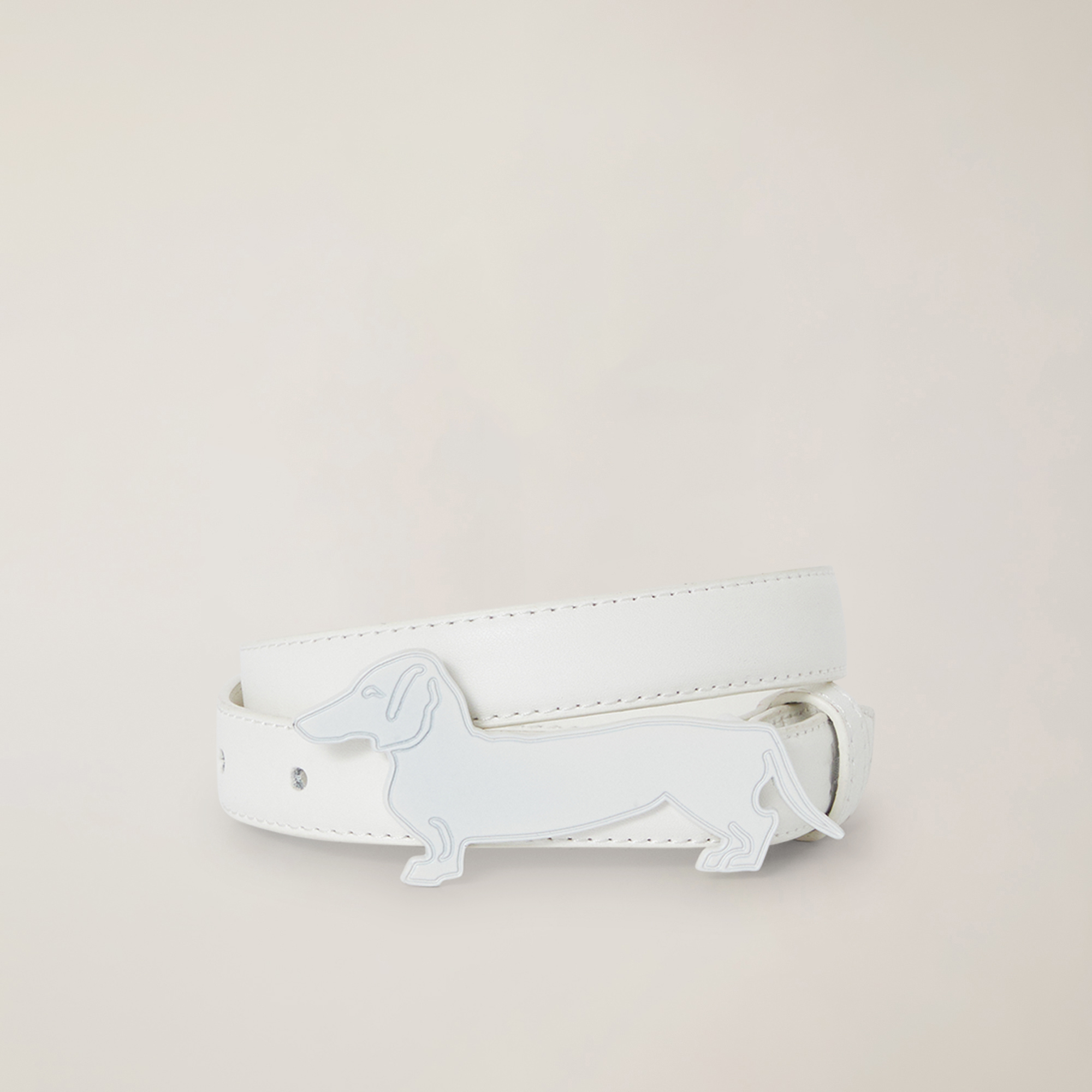 Belt with dachshund buckle