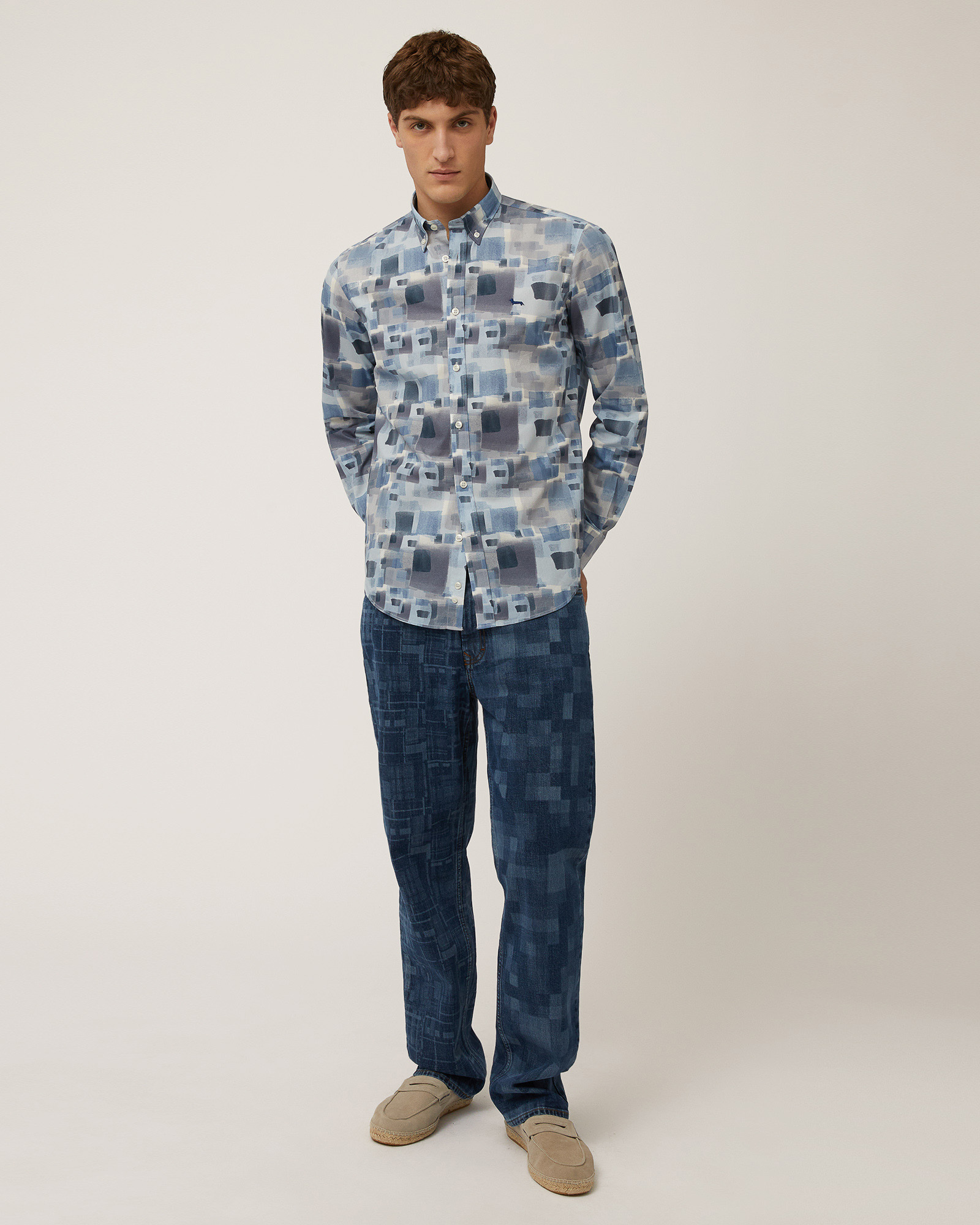 Watercolor Chequered Shirt, Light Blue, large image number 3