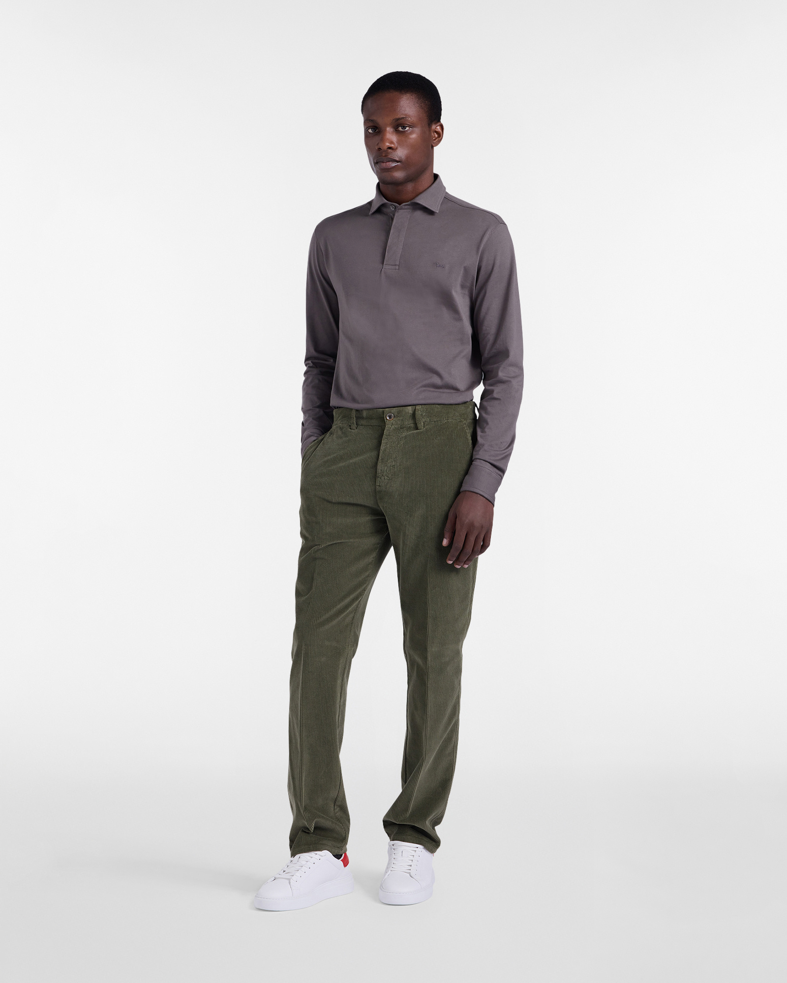 Regular Under-Jacket Polo Shirt, Green, large image number 3