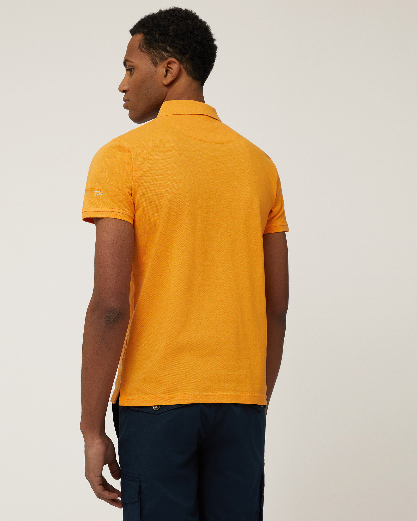 Narrow-Fit Cotton Polo, Orange, large image number 1