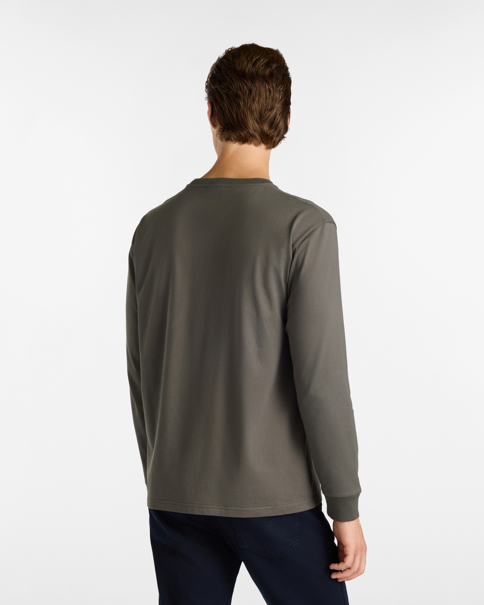 Long Sleeve T-Shirt with Pocket, Green, large image number 1