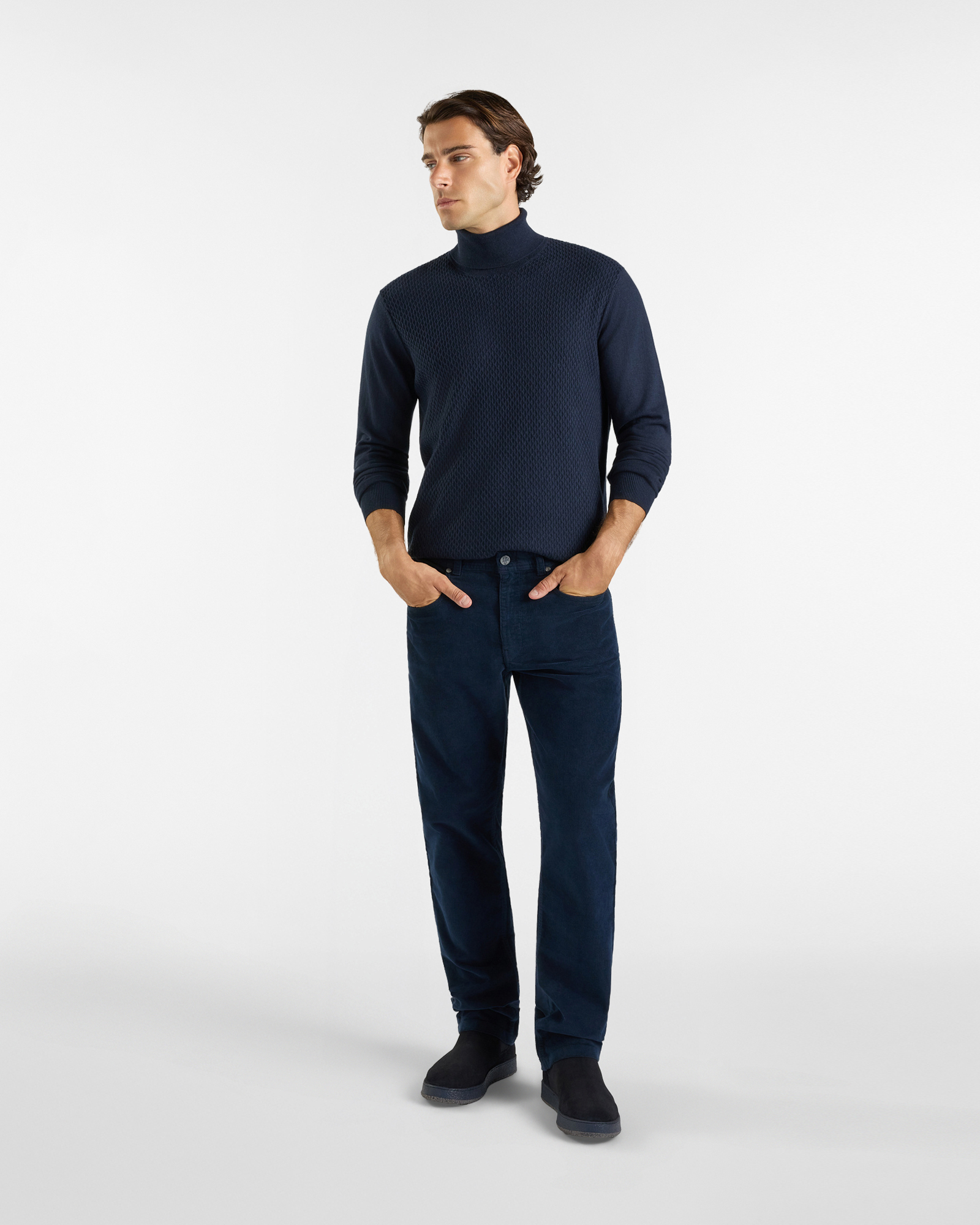 Dolcevita HBJ Uomo in misto lana e cashmere, BLU SCURO, large