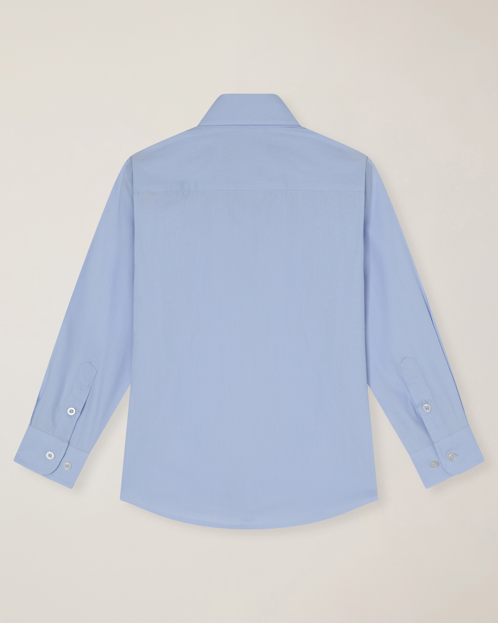 Camicia tinta unita collo alla francese, Celeste, large image number 1