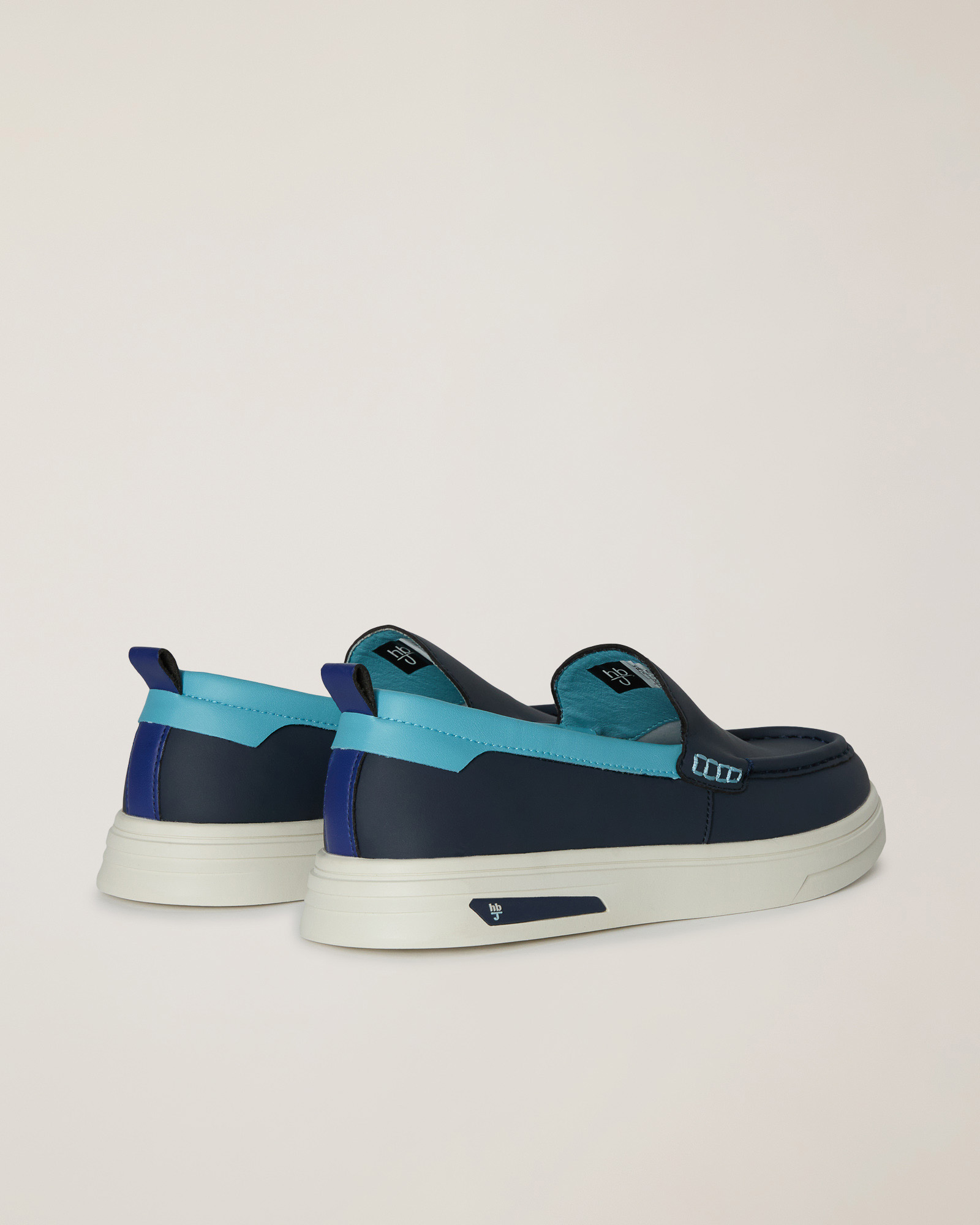 Multicolor Leather Loafers, Dark Blue, large image number 2
