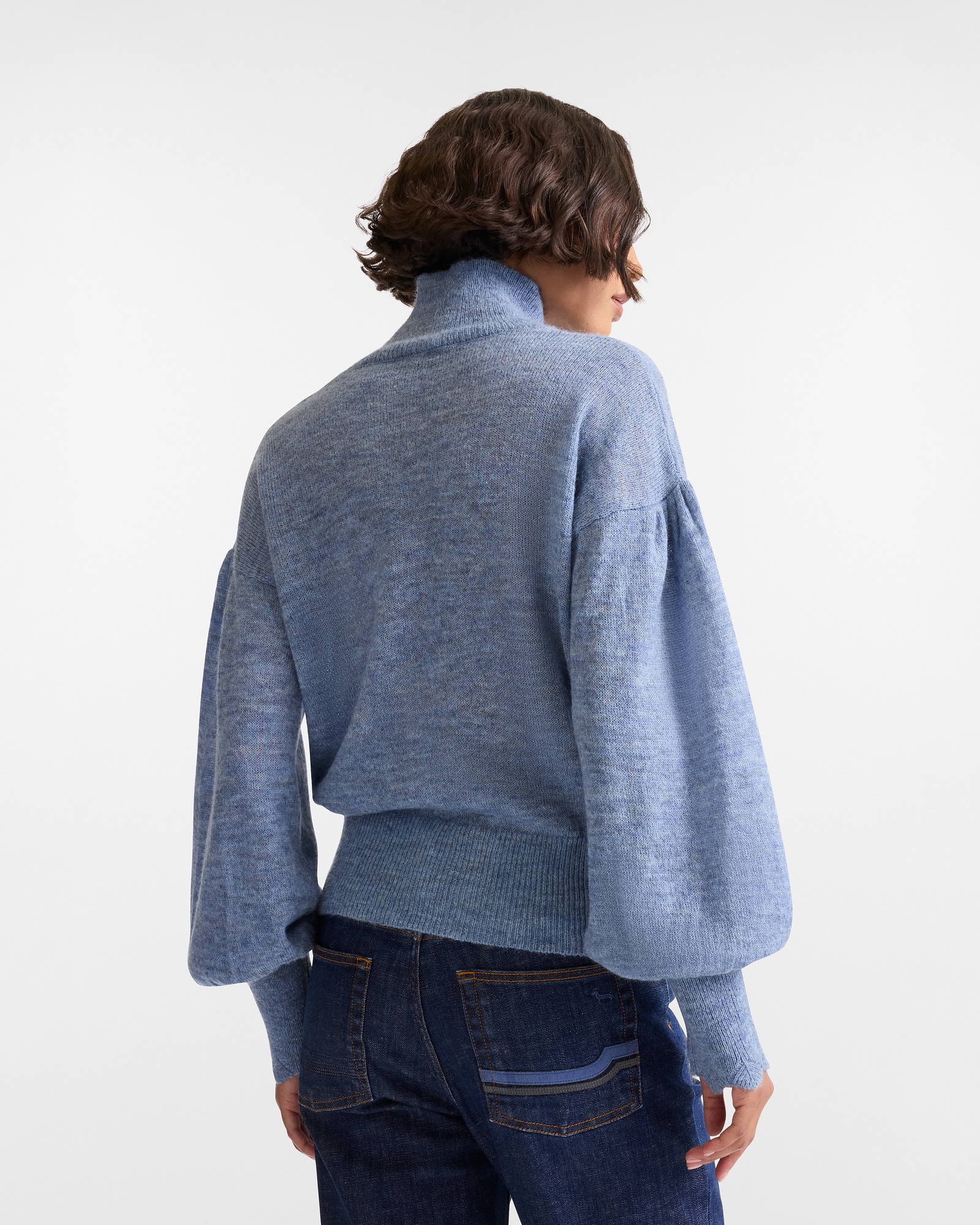 Crossed High Neck Sweater