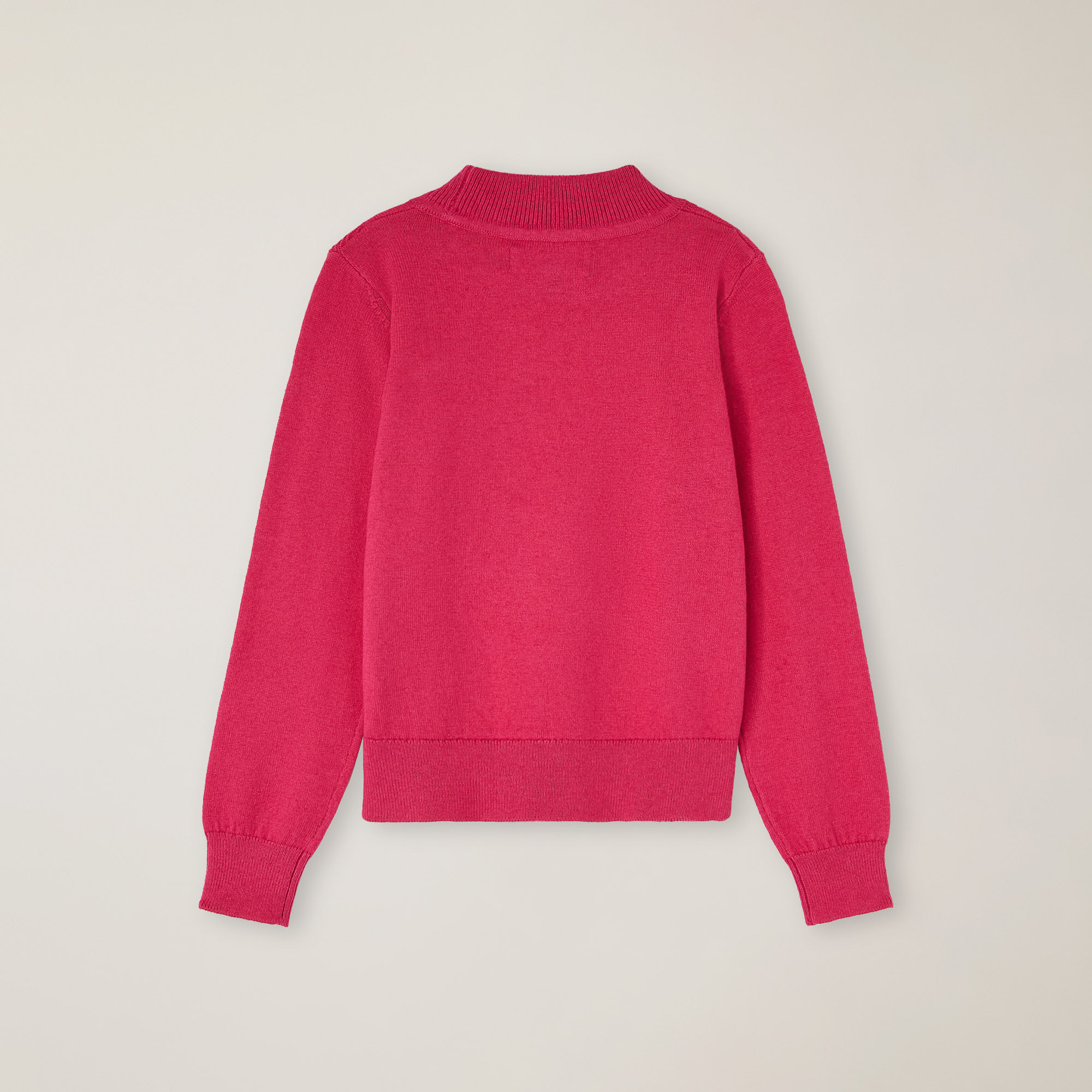 Maglia con intarsio Bassotti, Fuxia, large image number 1