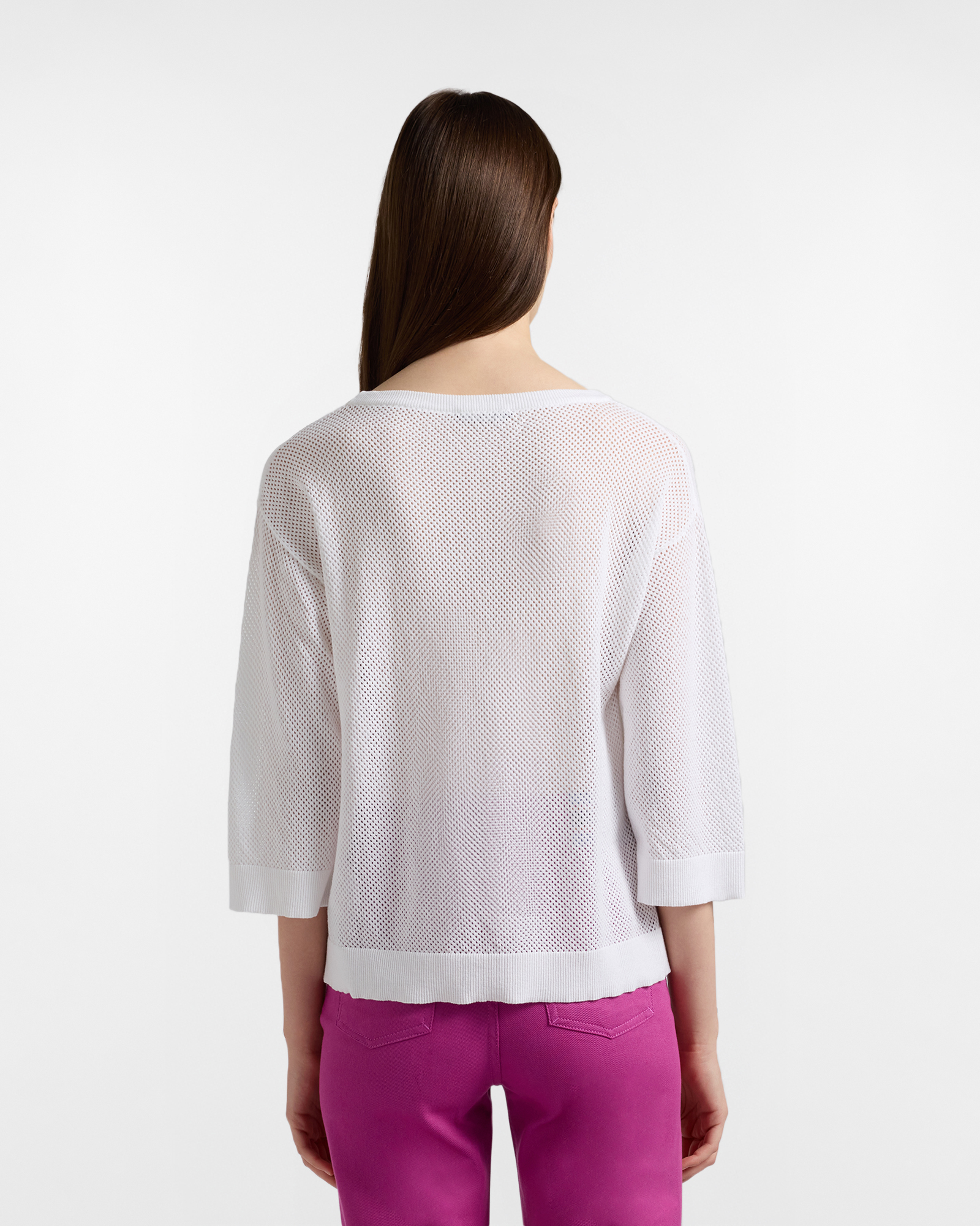 Mesh shirt with embroidery