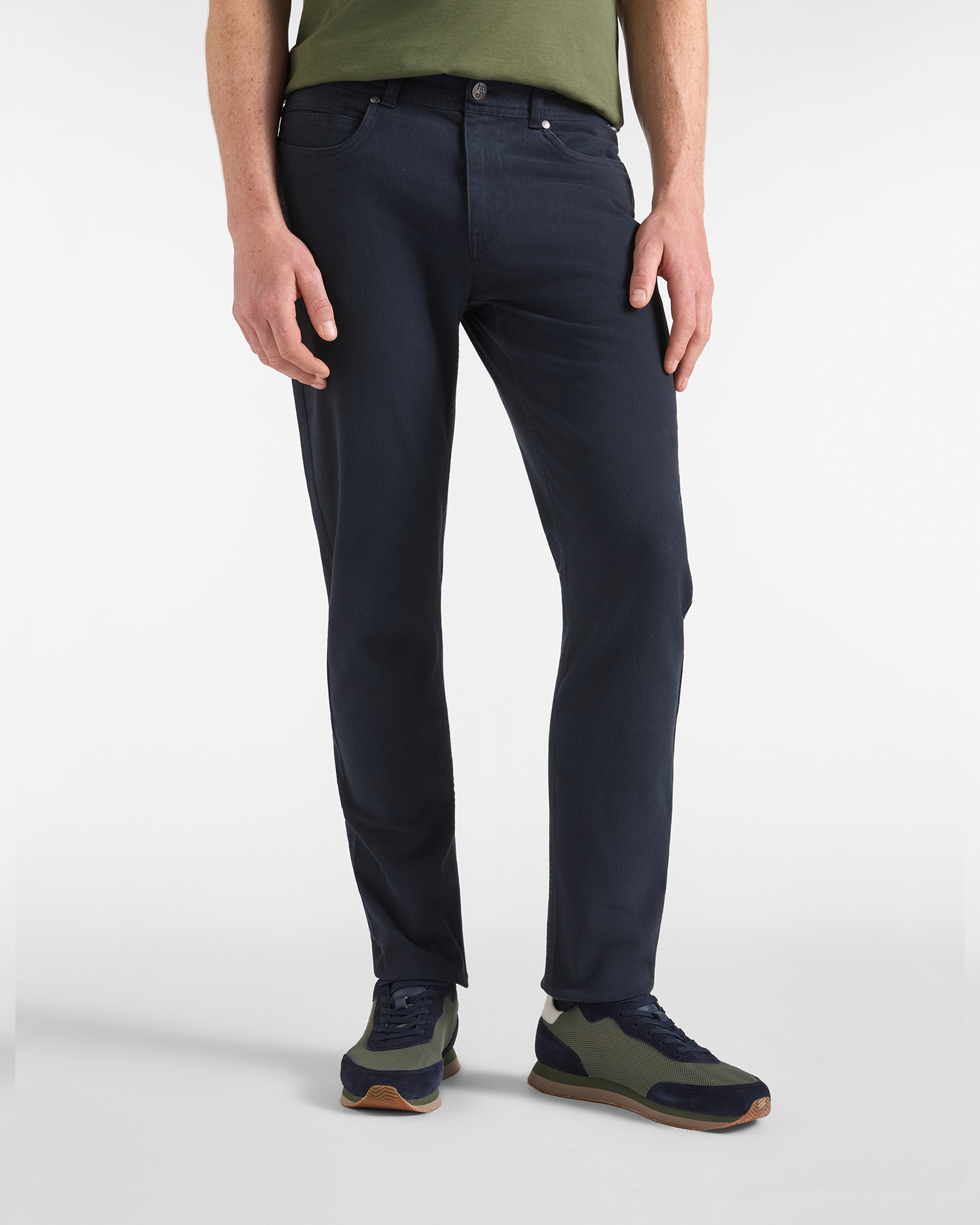 Pantalone HBJ Uomo Narrow Fit 5 Tasche in Cotone Stretch Blu Scuro
