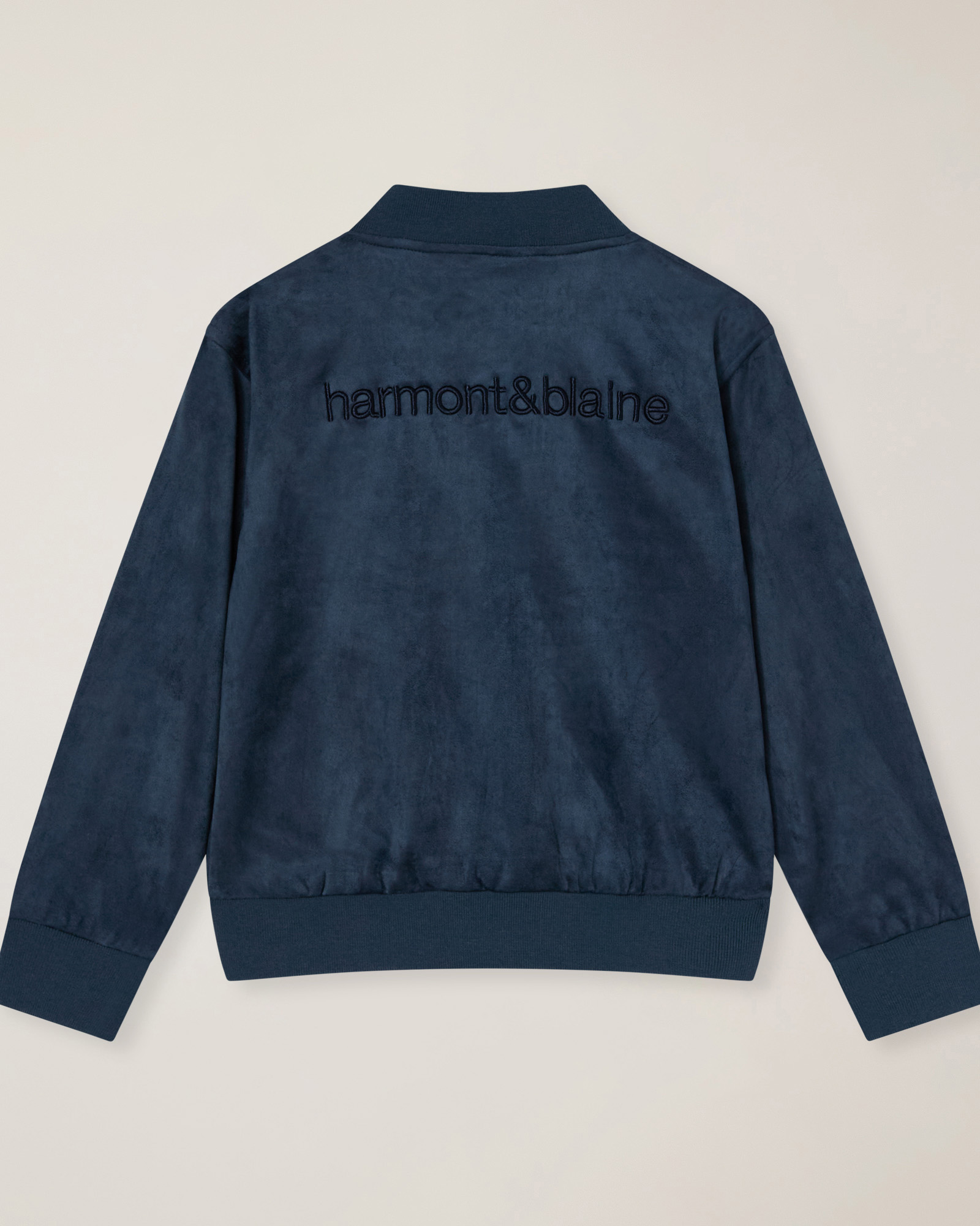 Suede-effect nylon bomber jacket, Indago Blue, large image number 1