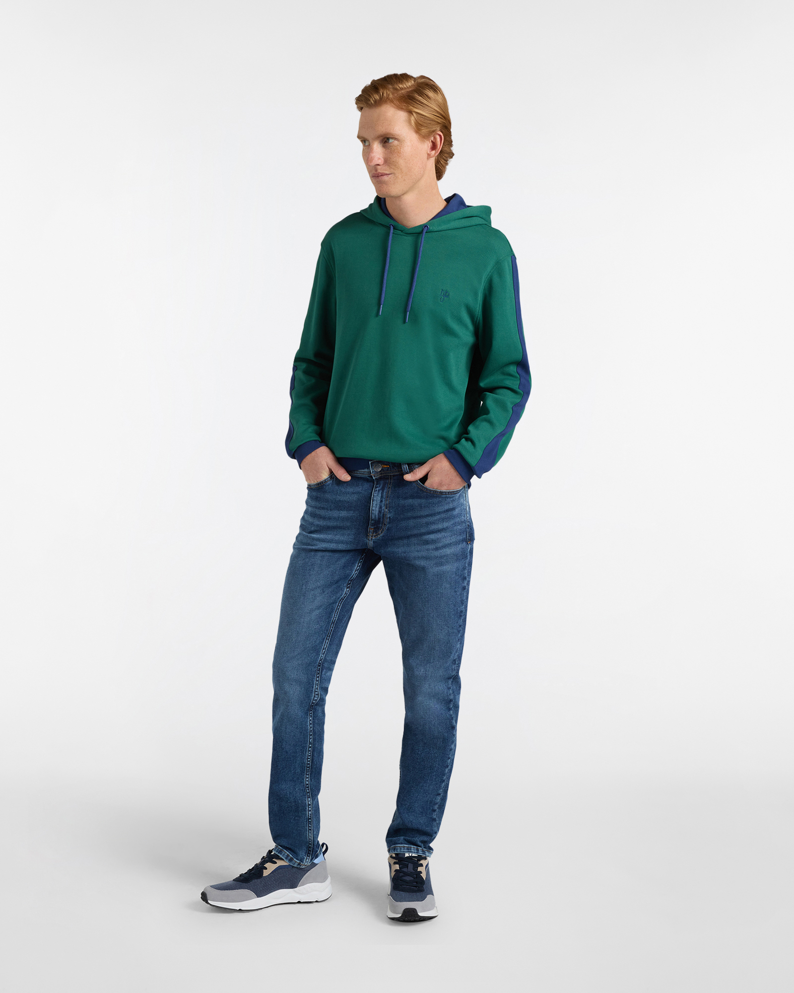 Denim Uomo Cinque tasche Narrow fit, Blu denim, large image number 3