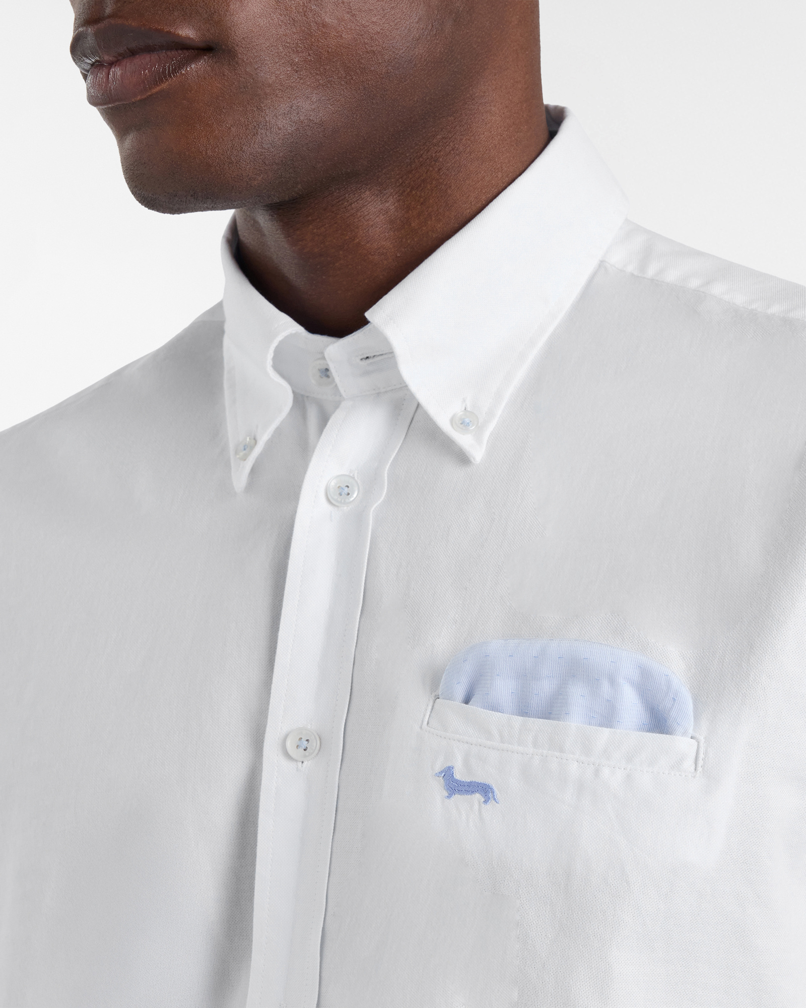 Camicia In Cotone Con Pochette, Bianco, large image number 2