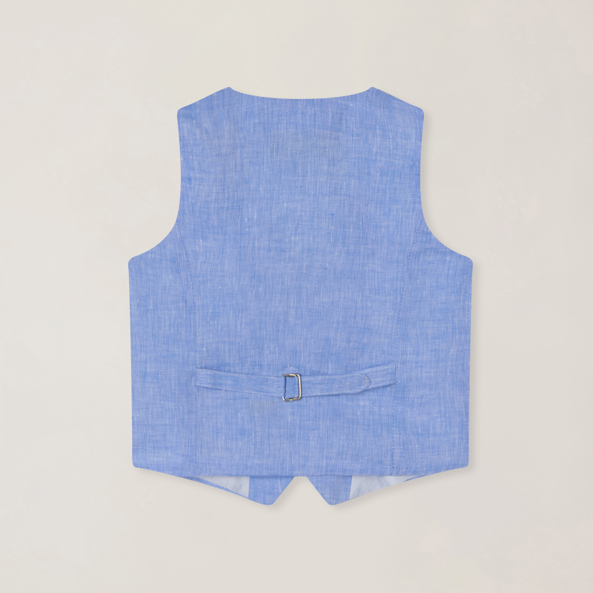 Linen gilet with logo embroidery, Light Blue, large image number 1