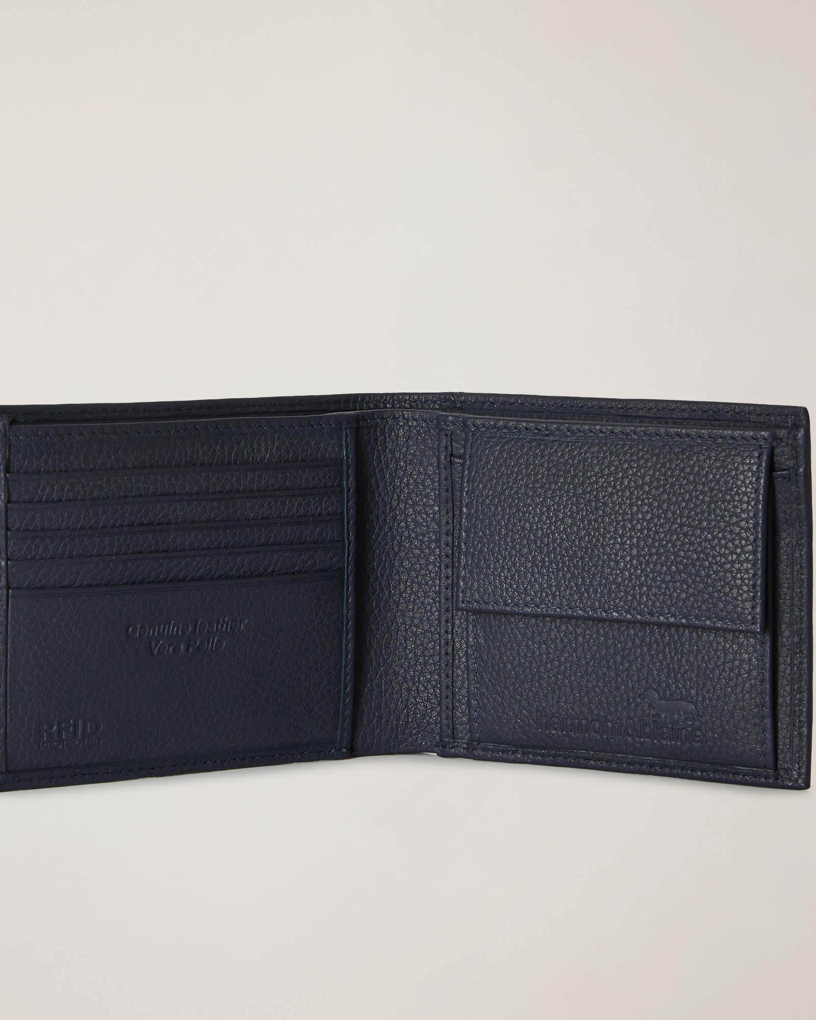 Bifold Wallet with Logo, Blue, large image number 2