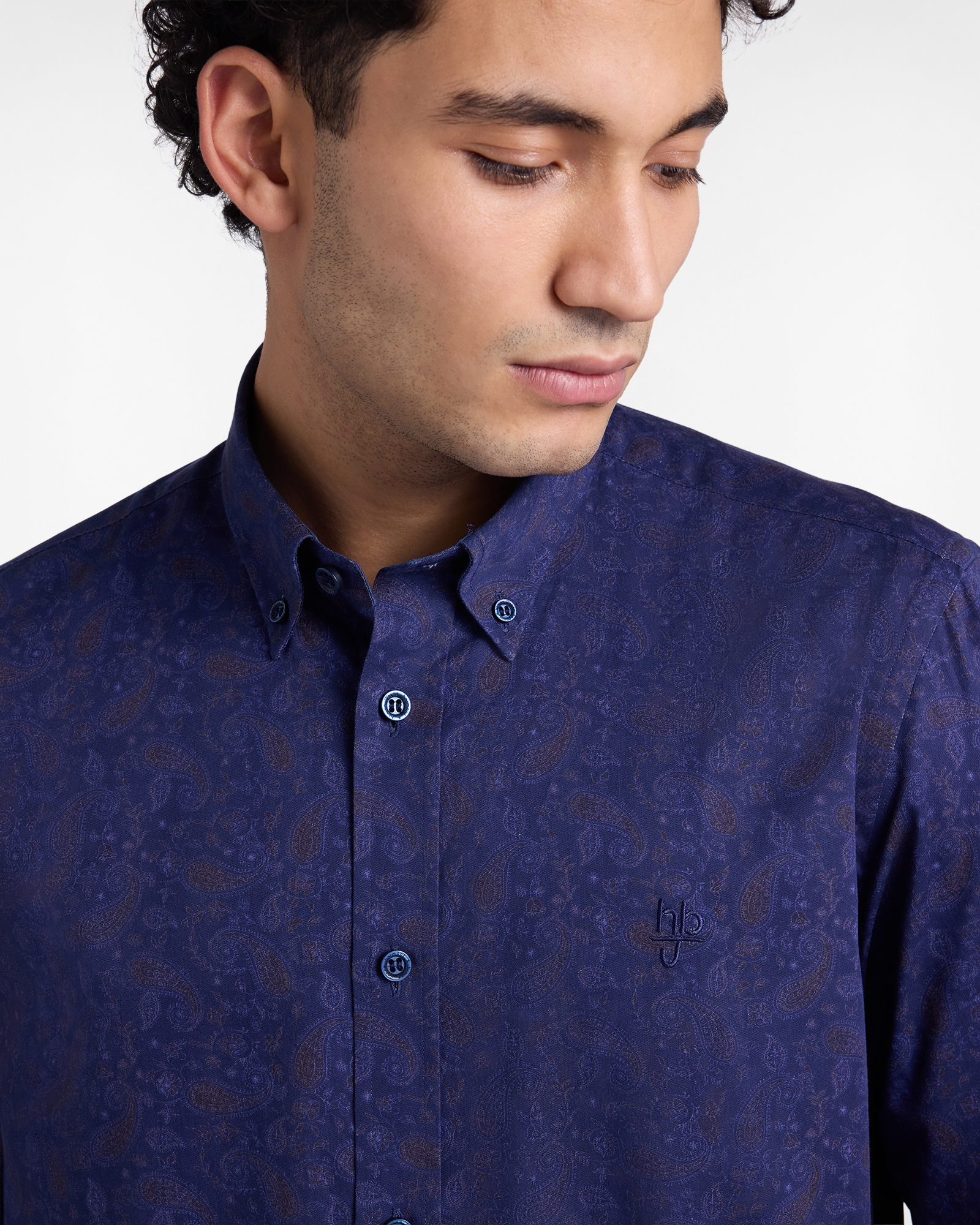 Camicia fantasia Paisley, Blu Scuro, large image number 2
