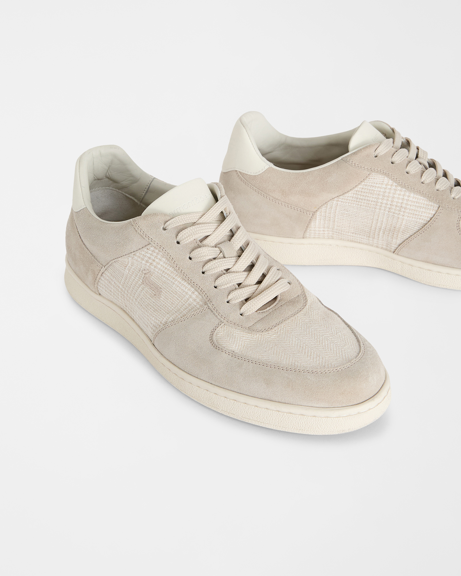 Mixed fabric sneakers, Beige, large image number 3