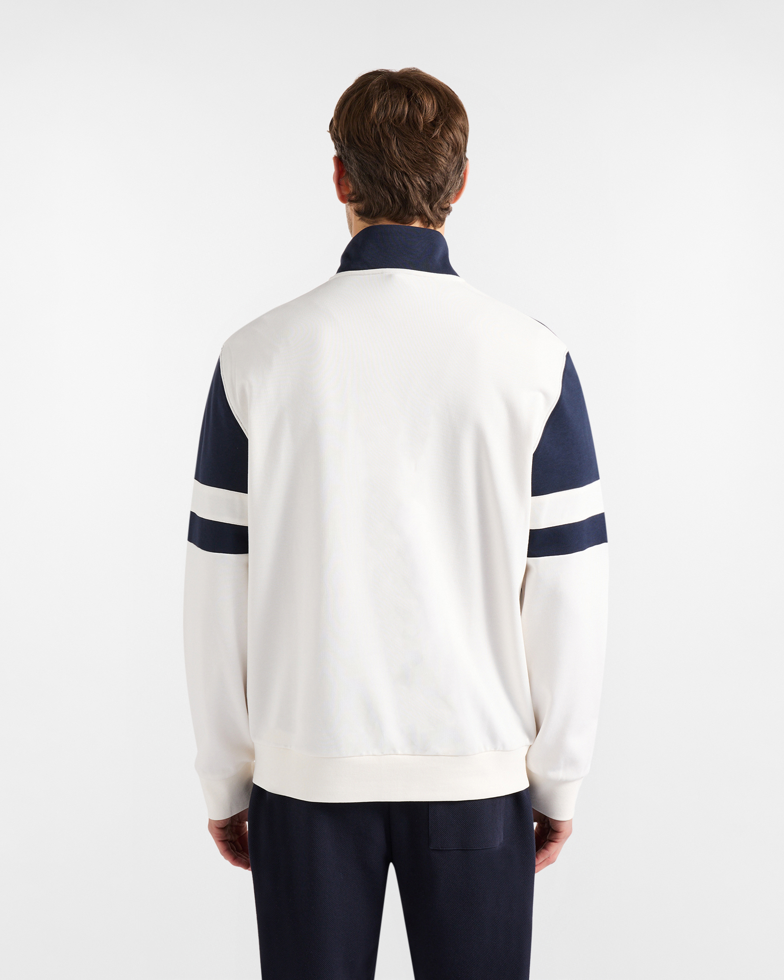 Half-zip color block sweatshirt, White, large image number 1