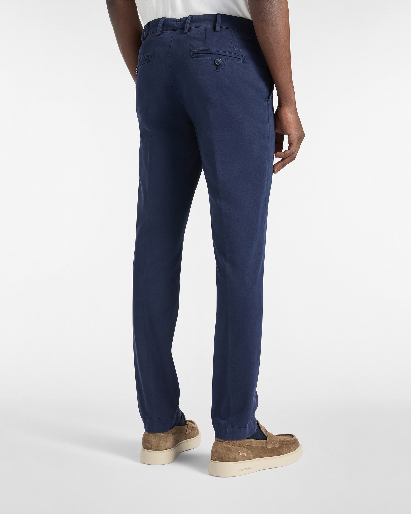 Narrow Fit Chino Trousers, Navy Blue, large image number 1