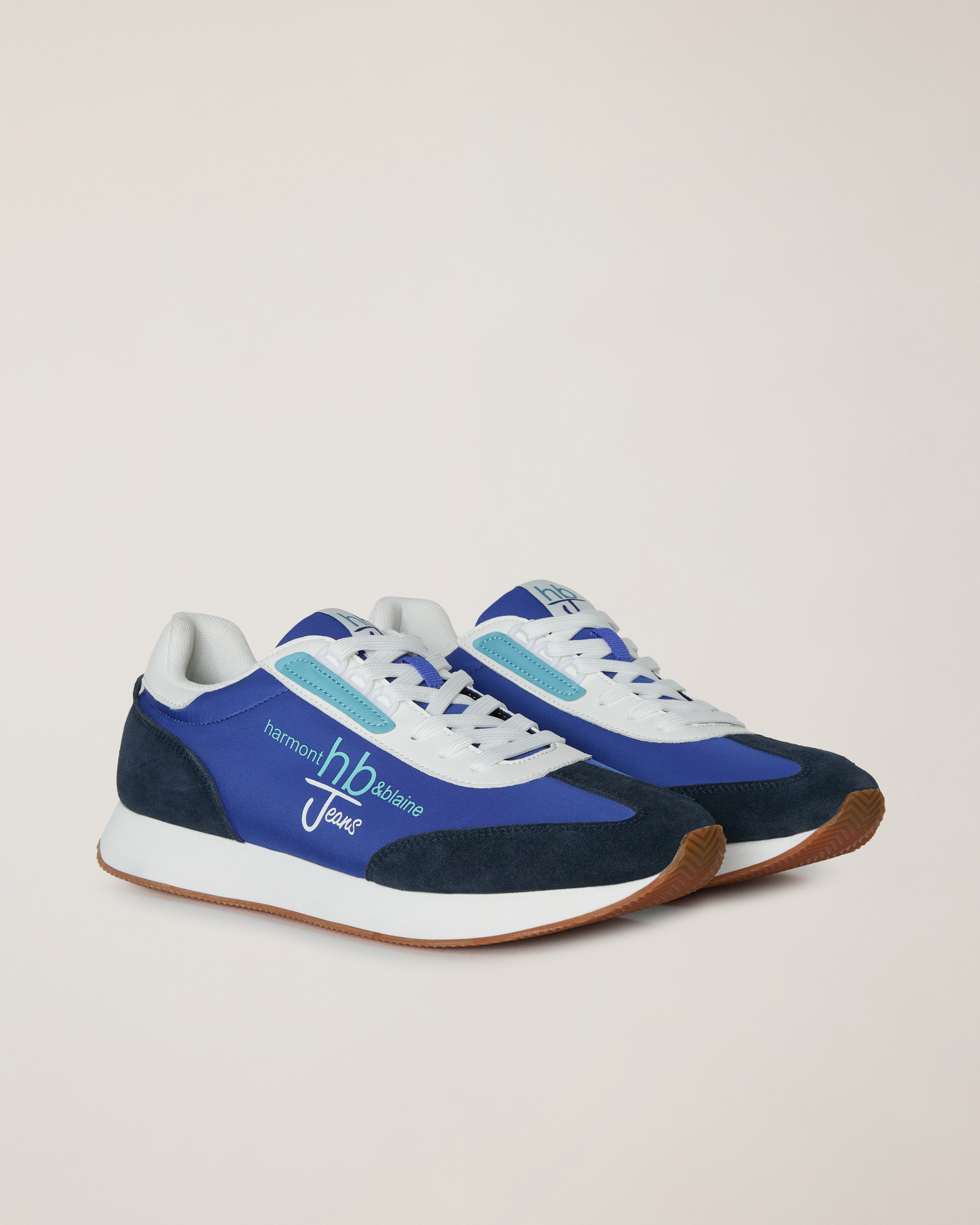 Running Sneakers with Logo, Dark Blue, large image number 1